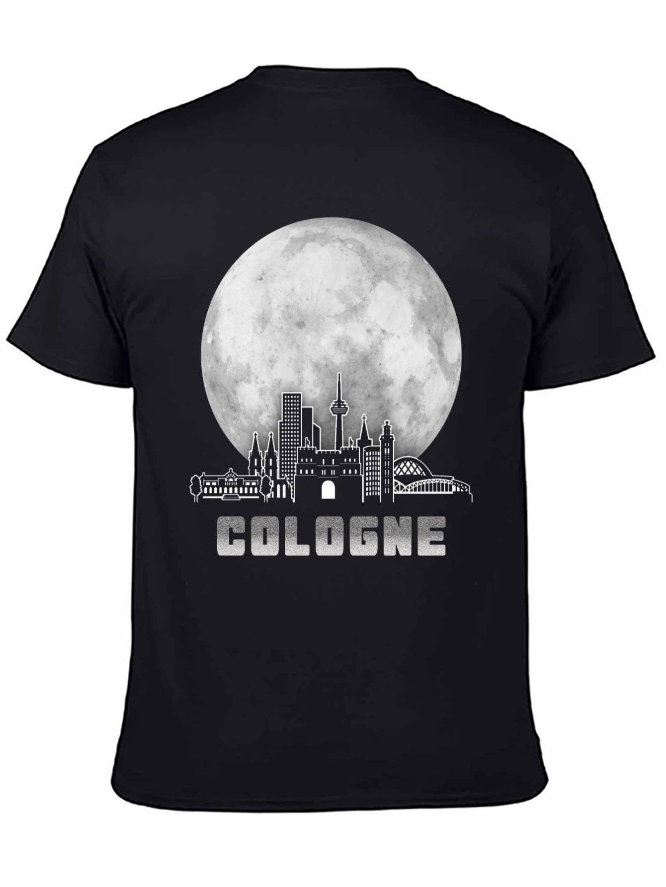 Camiseta Negra Colonia Skyline Luna