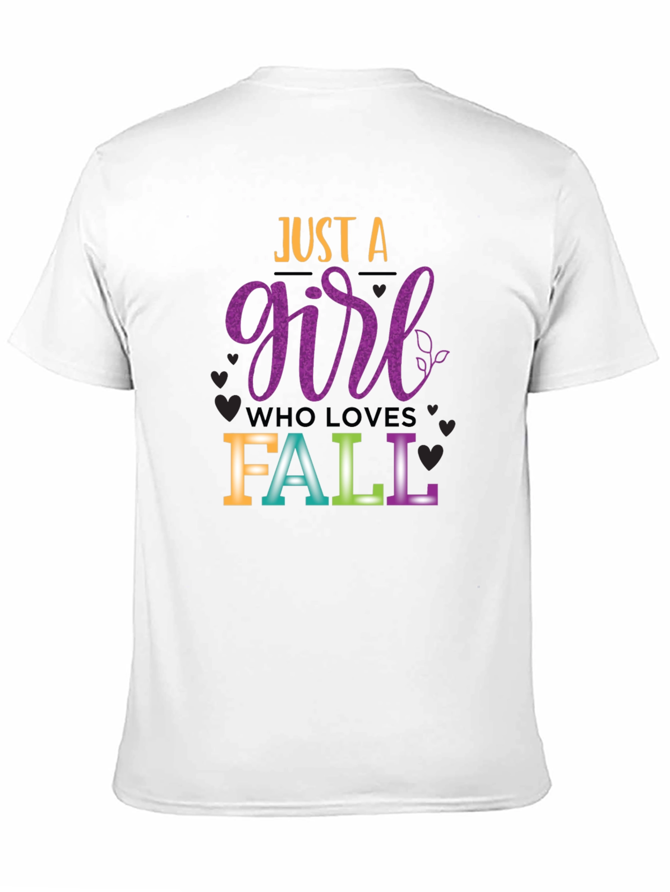 Camiseta Negra Just A Girl Who Loves Fall