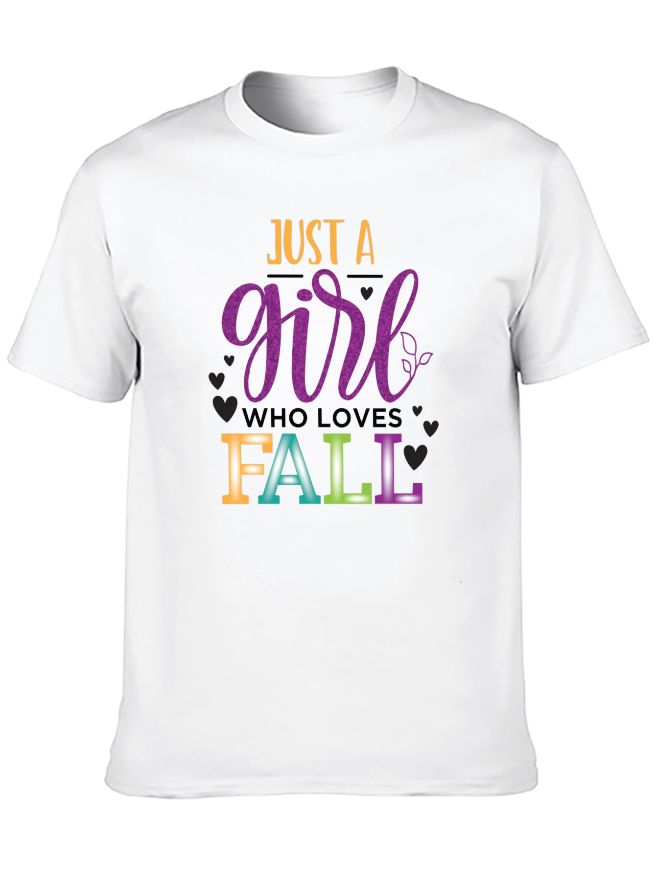 Camiseta Negra Just A Girl Who Loves Fall
