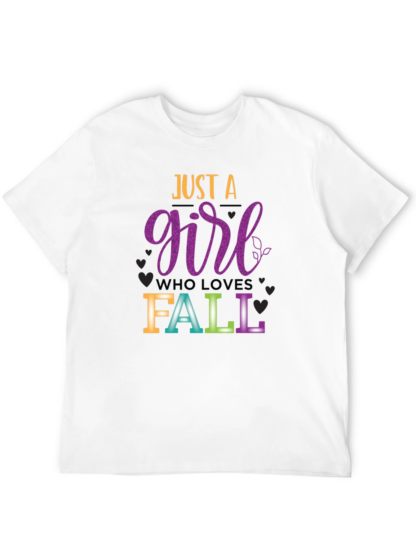 Camiseta Negra Just A Girl Who Loves Fall