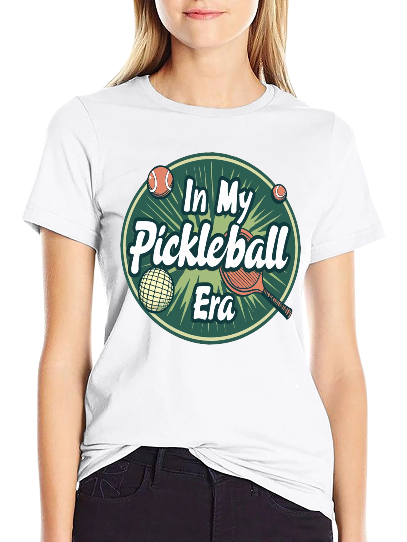 Camiseta Negra In My Pickleball Era Unisex