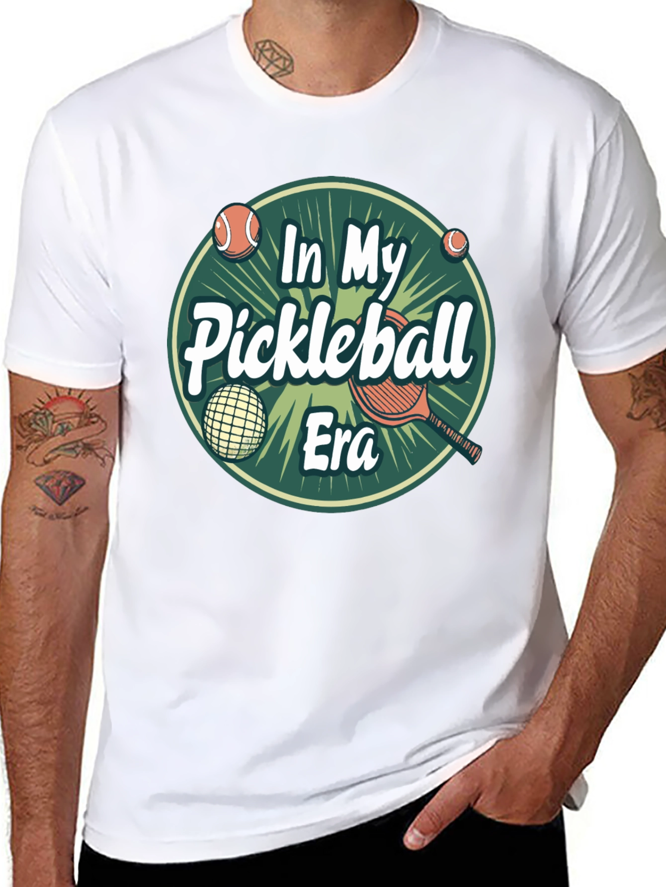 Camiseta Negra In My Pickleball Era Unisex