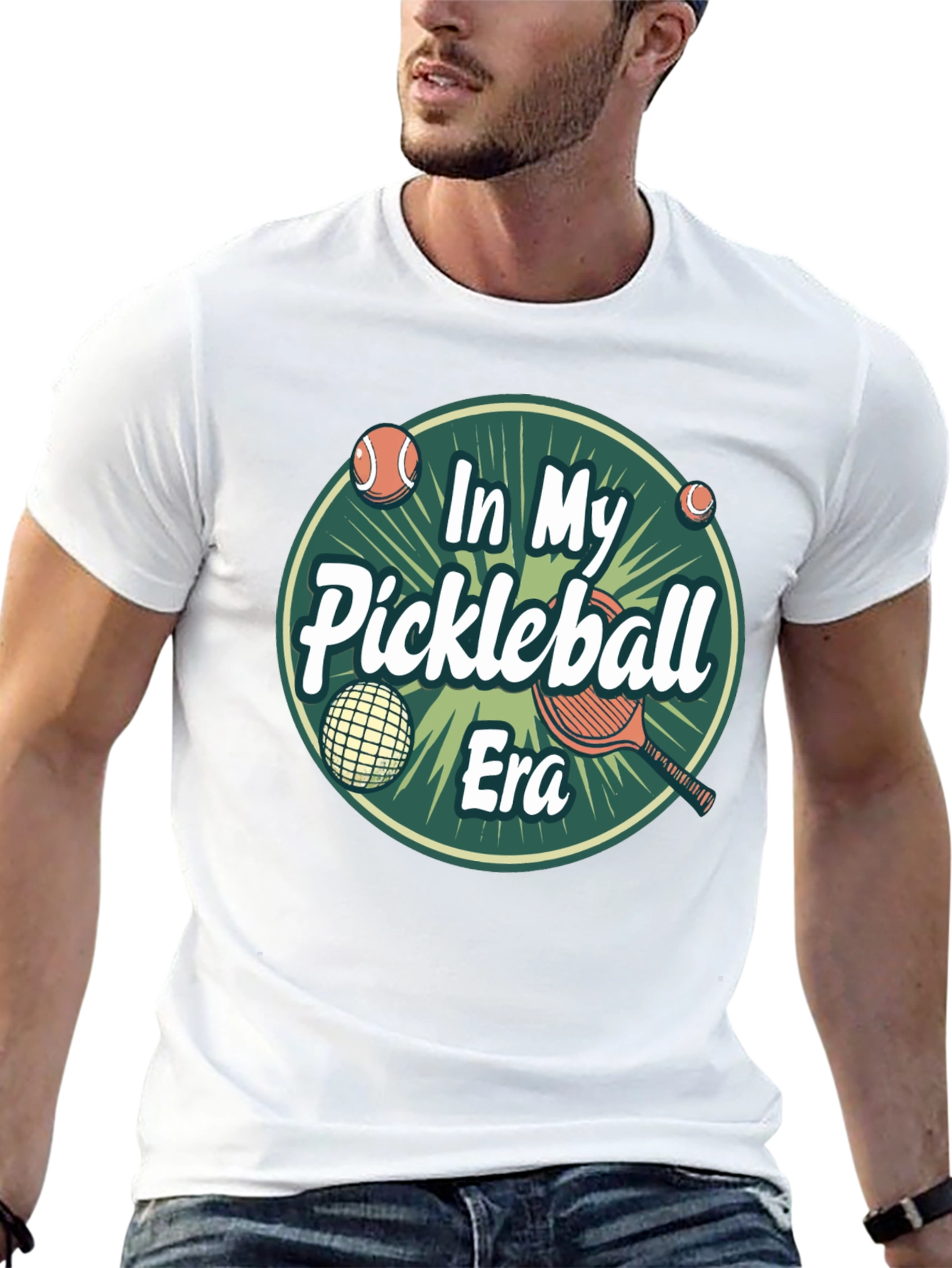 Camiseta Negra In My Pickleball Era Unisex