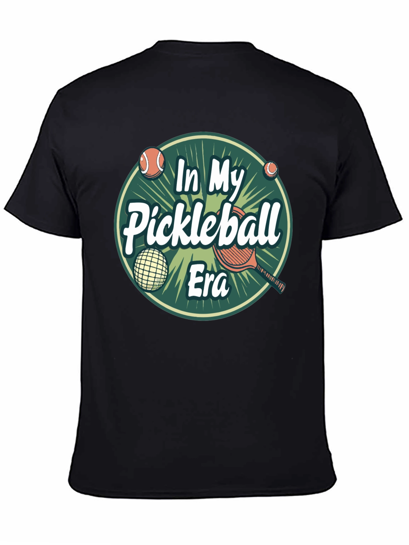 Camiseta Negra In My Pickleball Era Unisex