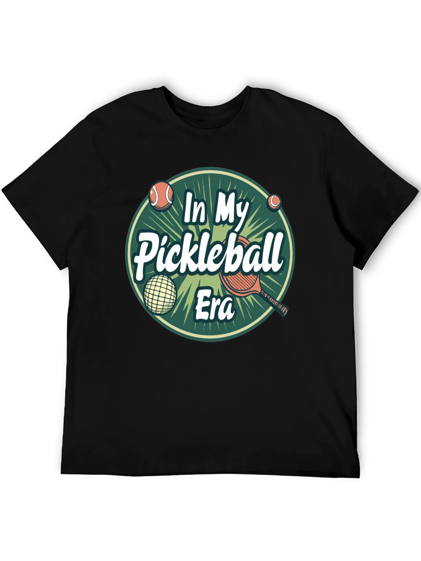 Camiseta Negra In My Pickleball Era Unisex