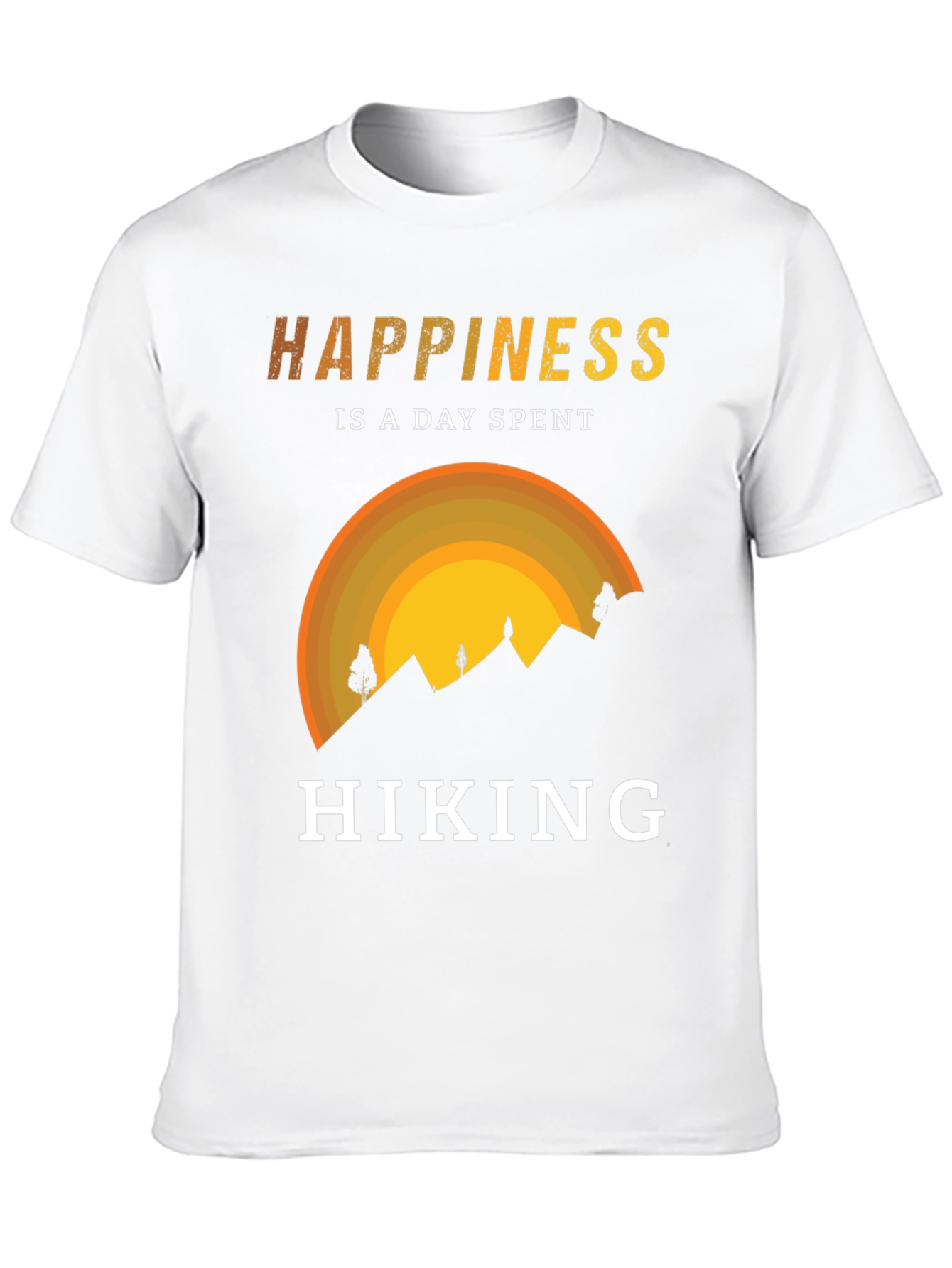 Camiseta Negra Happiness is Hiking