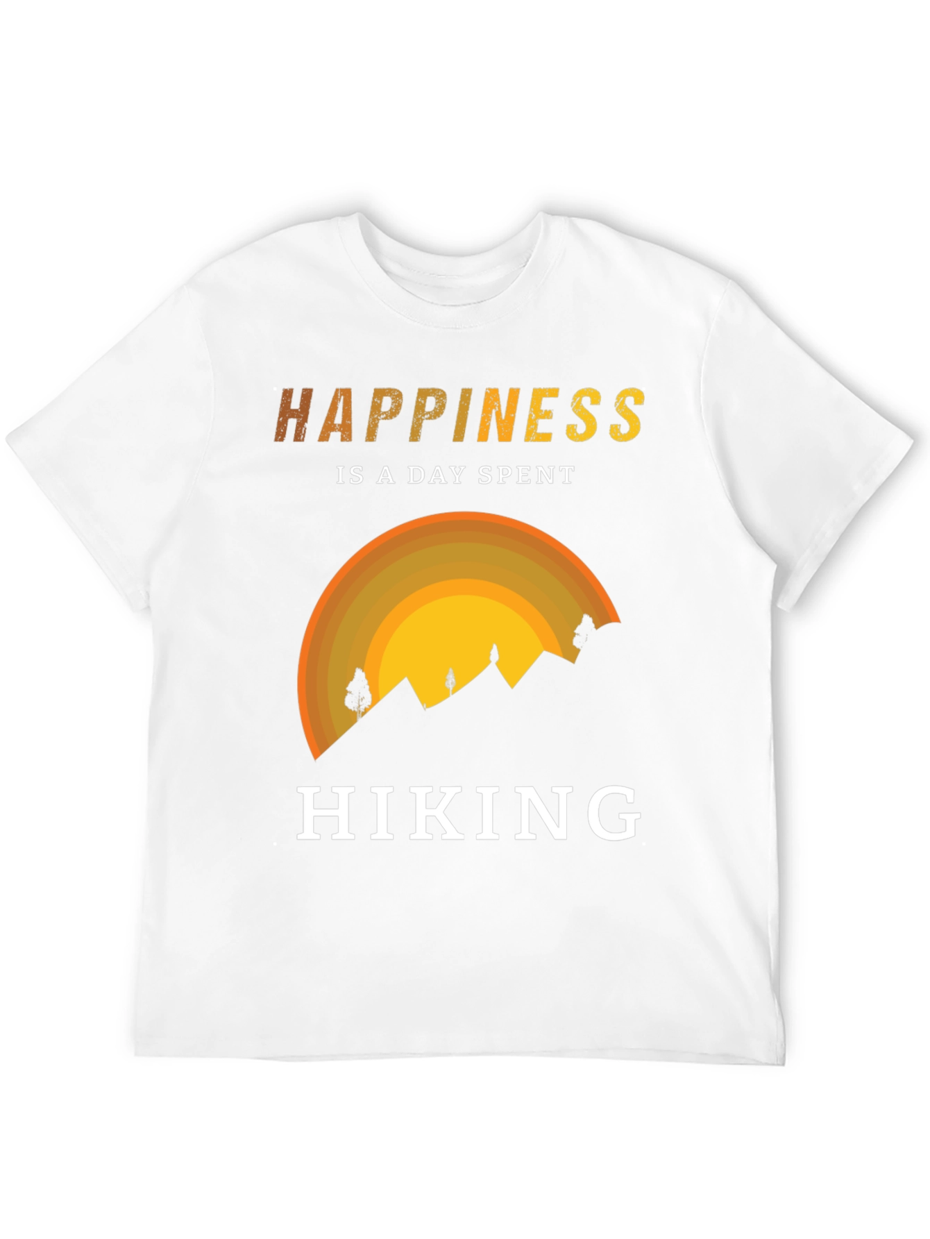 Camiseta Negra Happiness is Hiking