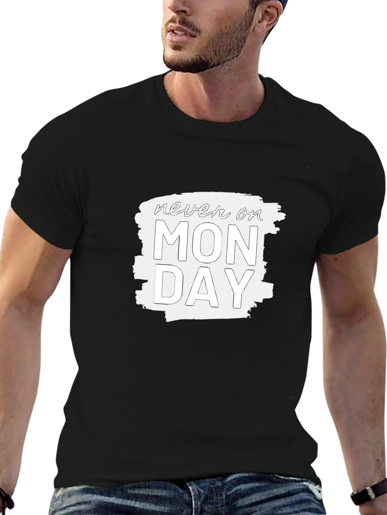 Camiseta Negra - Nunca en Lunes