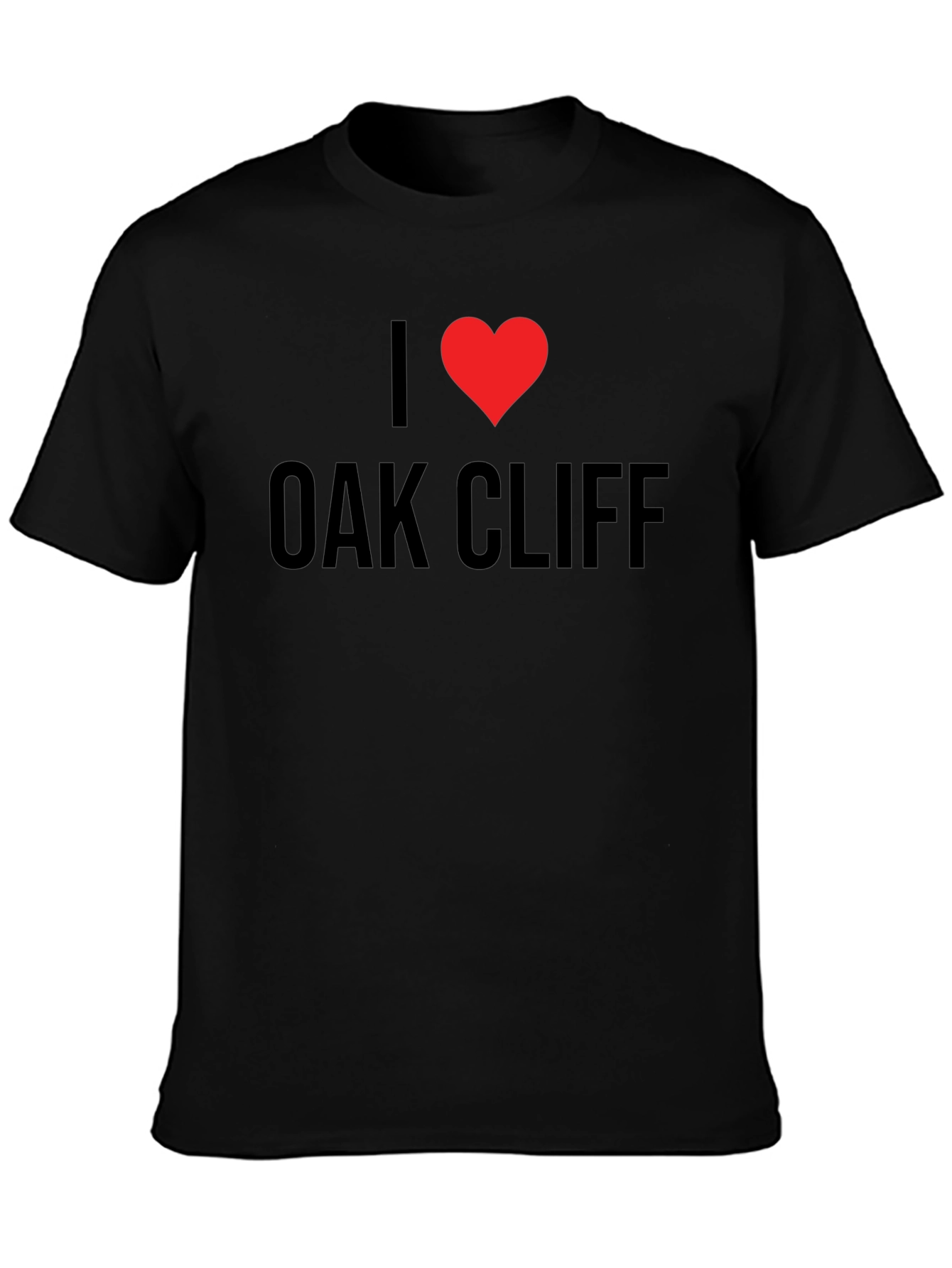 Camiseta Negra I ❤️ Oak Cliff