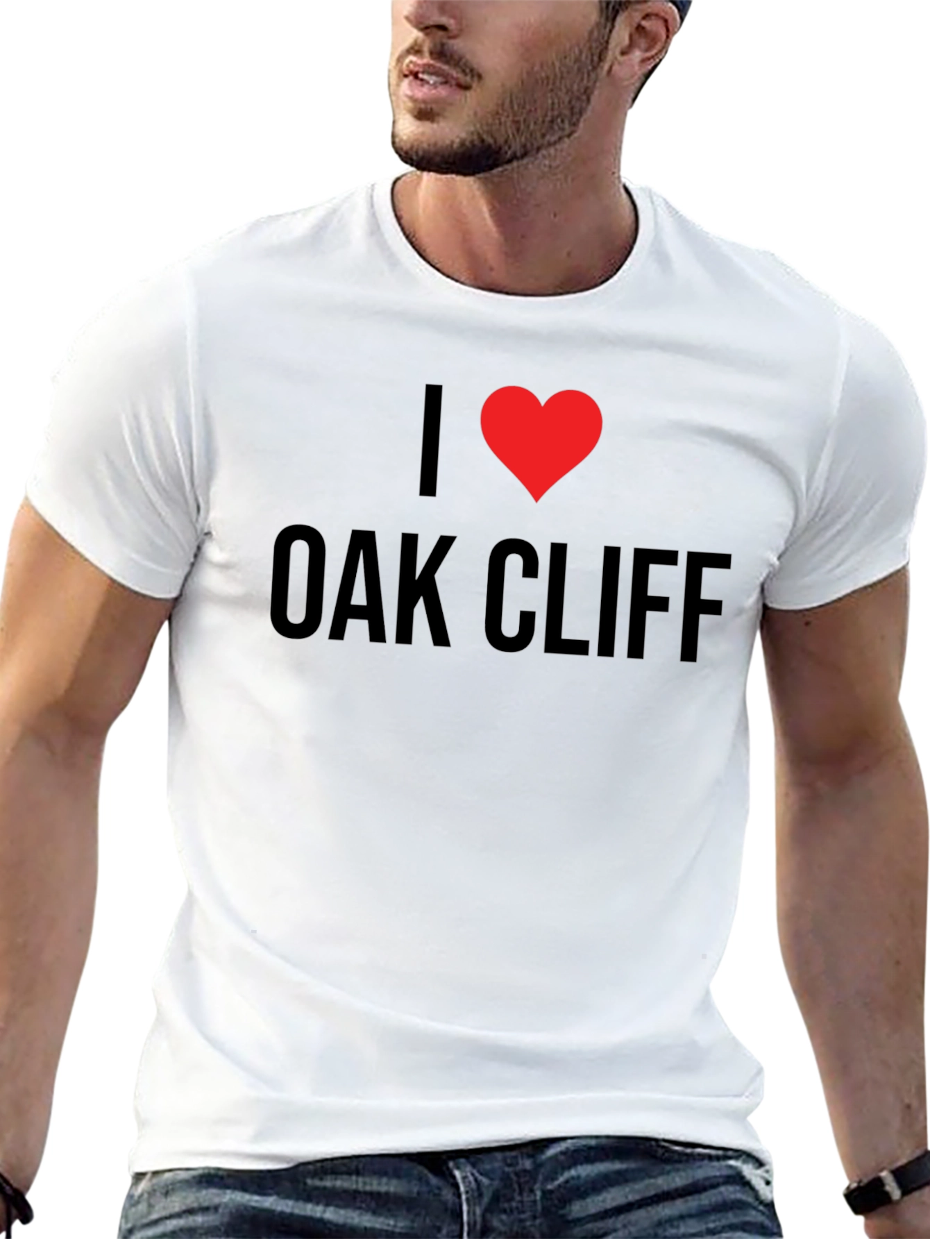 Camiseta Negra I ❤️ Oak Cliff