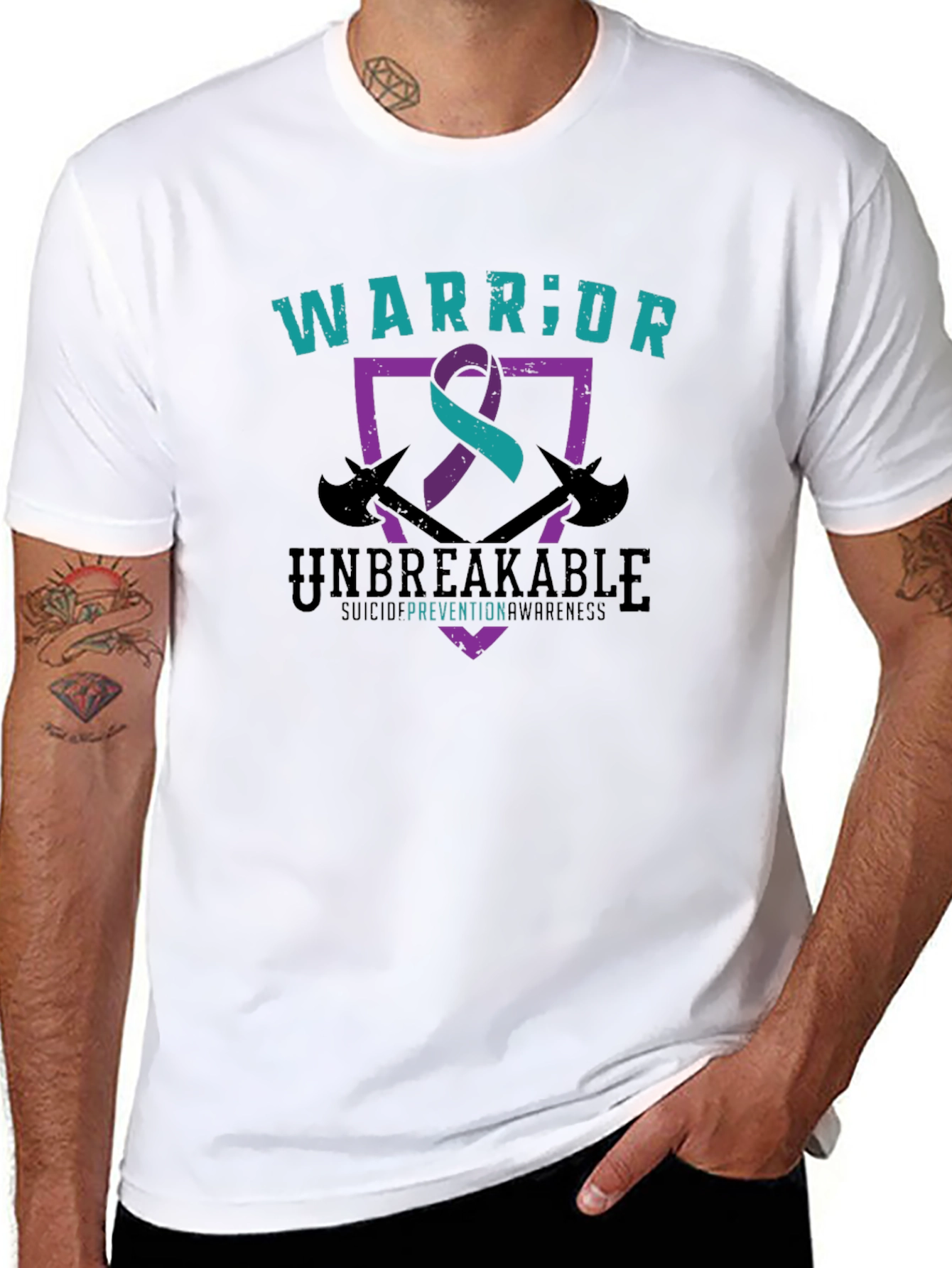 Camiseta Guerrero Inquebrantable - Conciencia Suicida