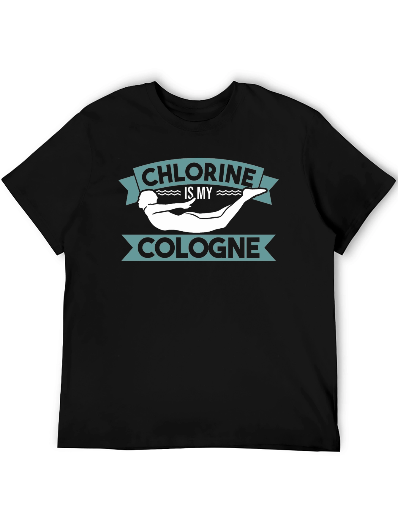 Camiseta Negra Cloro es mi Colonia Natación