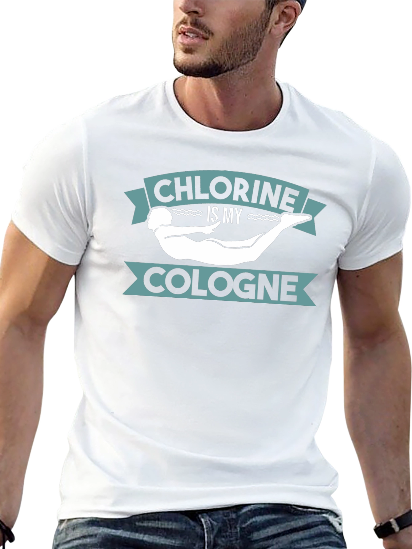 Camiseta Negra Cloro es mi Colonia Natación