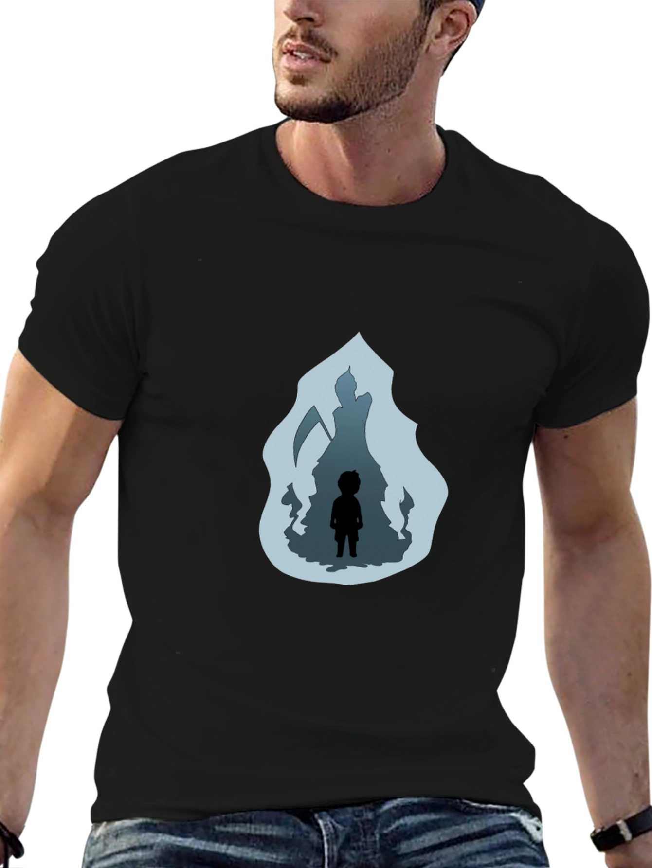 Camiseta Negra: La Parca y el Niño