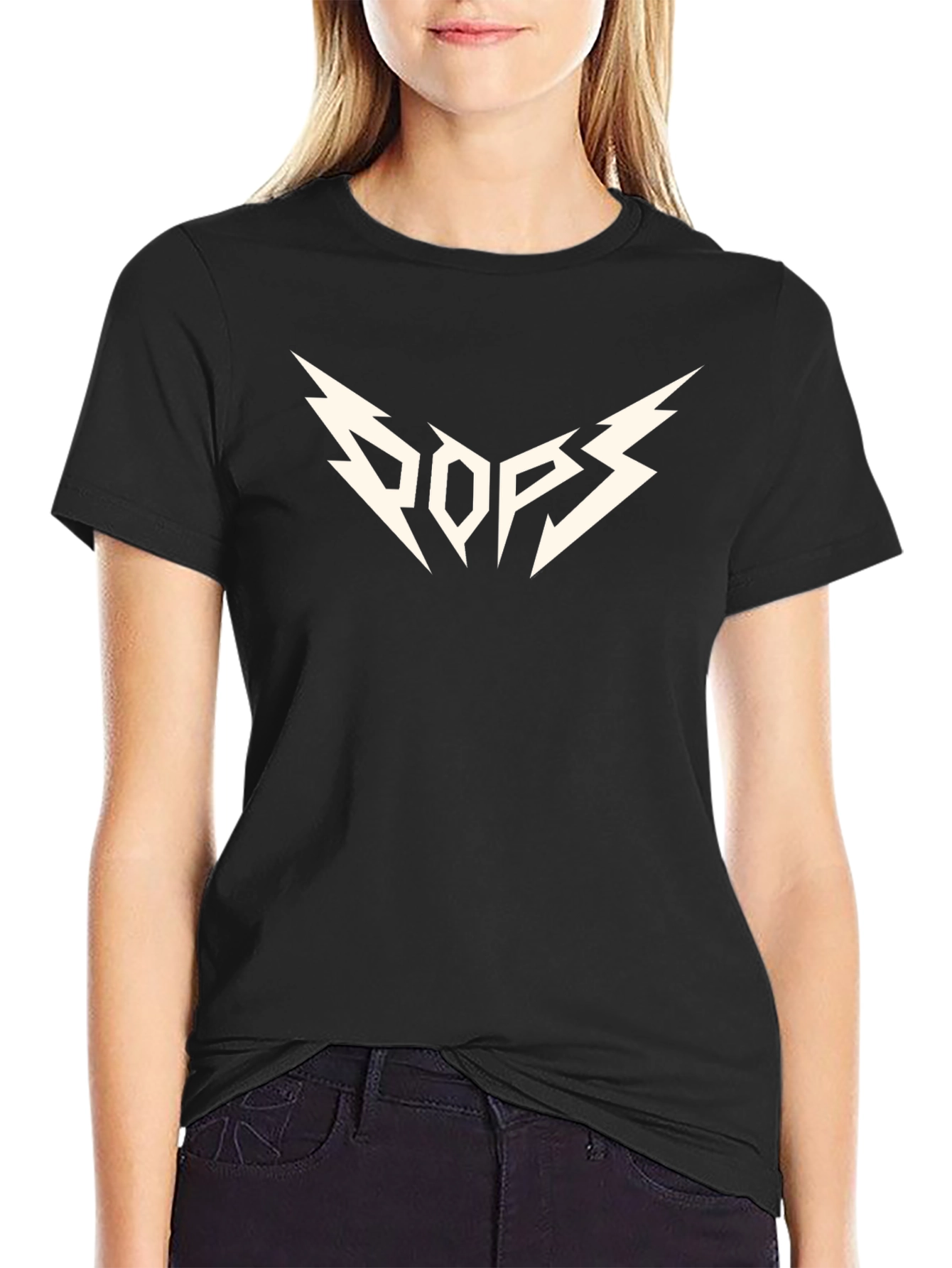 Camiseta Negra Hombre - Diseño Gráfico POPS