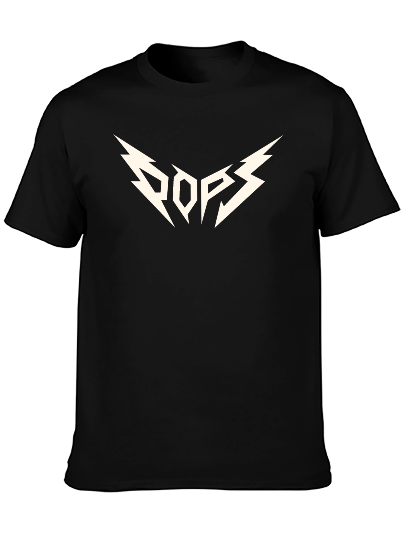 Camiseta Negra Hombre - Diseño Gráfico POPS