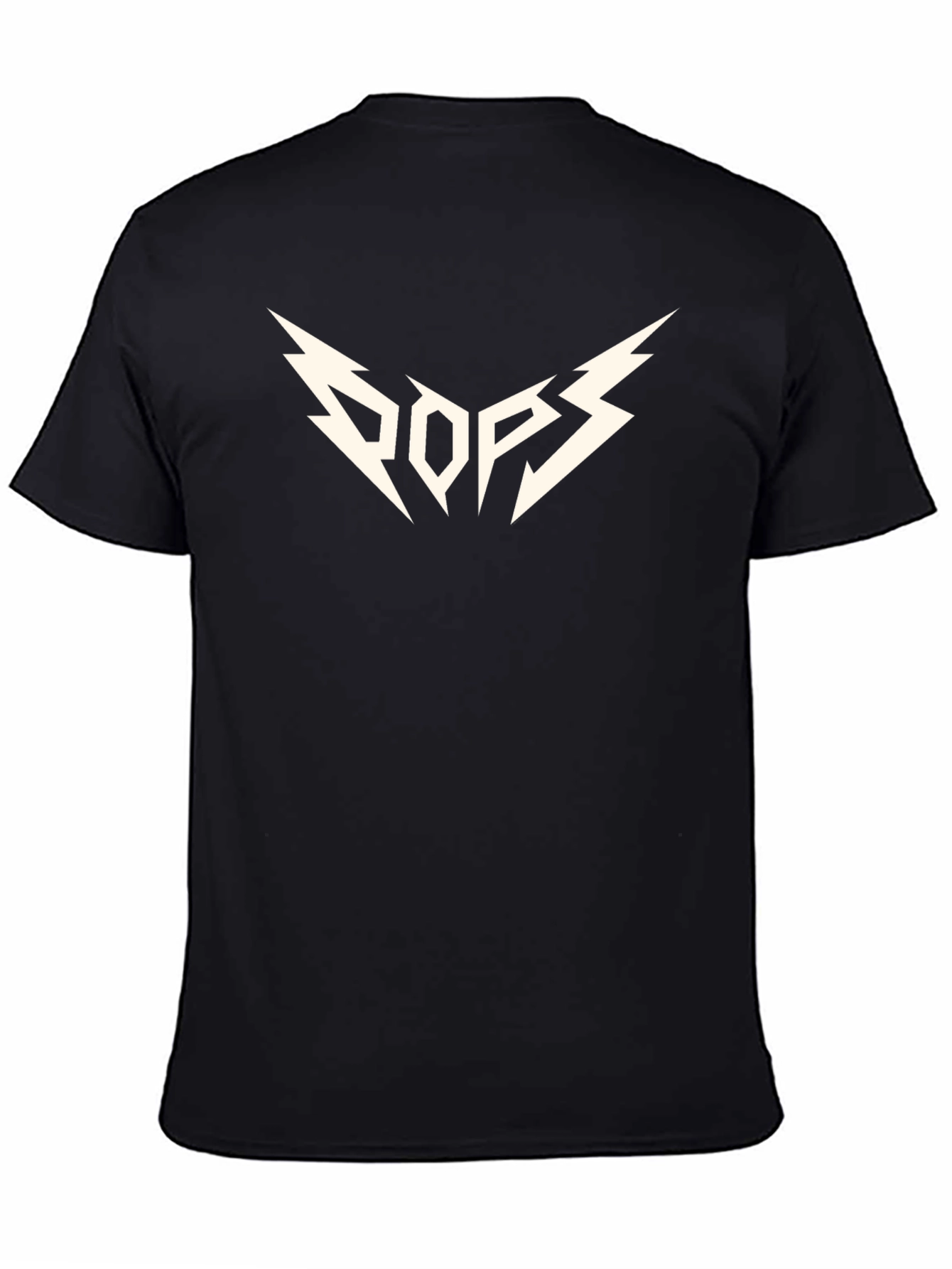 Camiseta Negra Hombre - Diseño Gráfico POPS