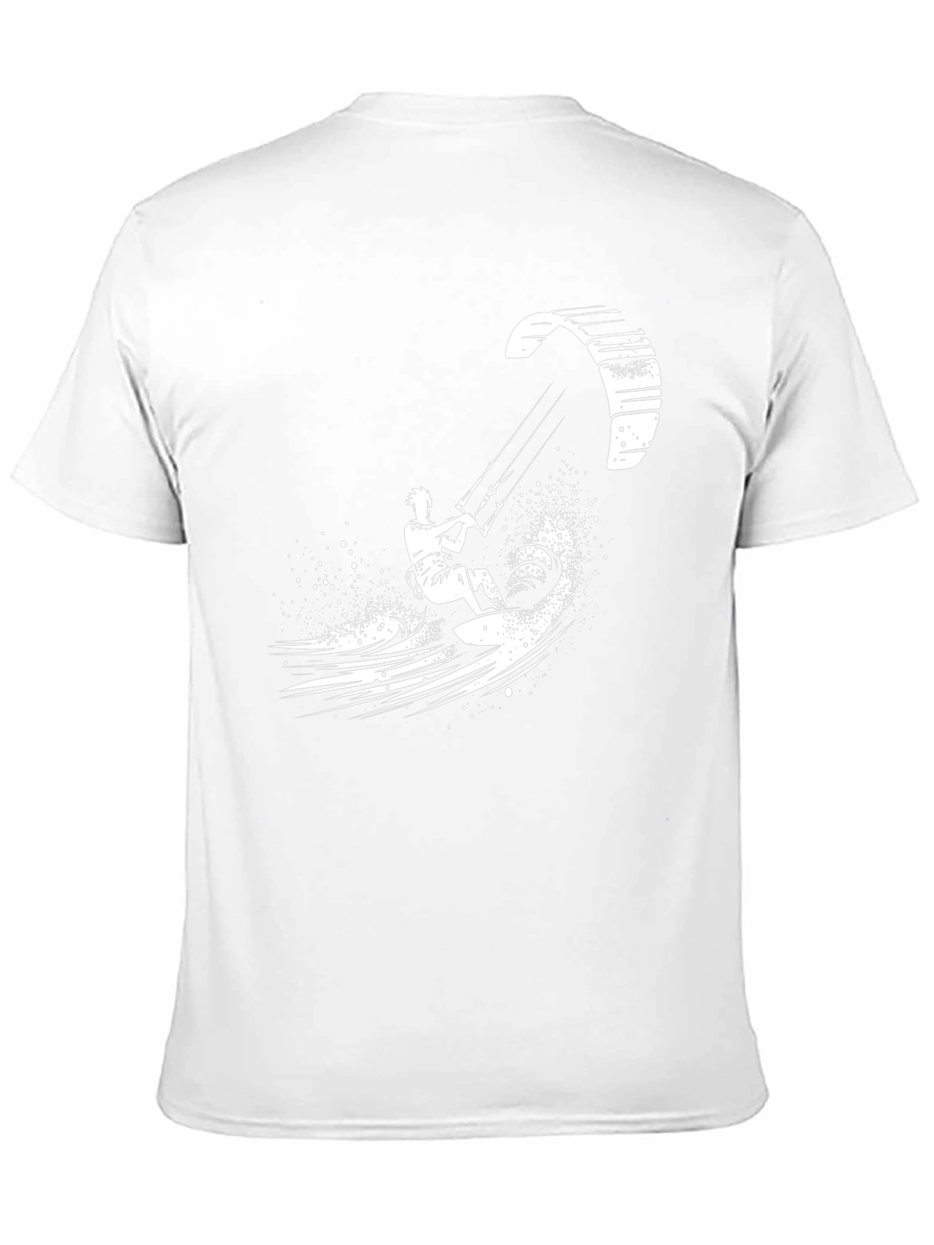 Camiseta Negra Kite Surf Estampada