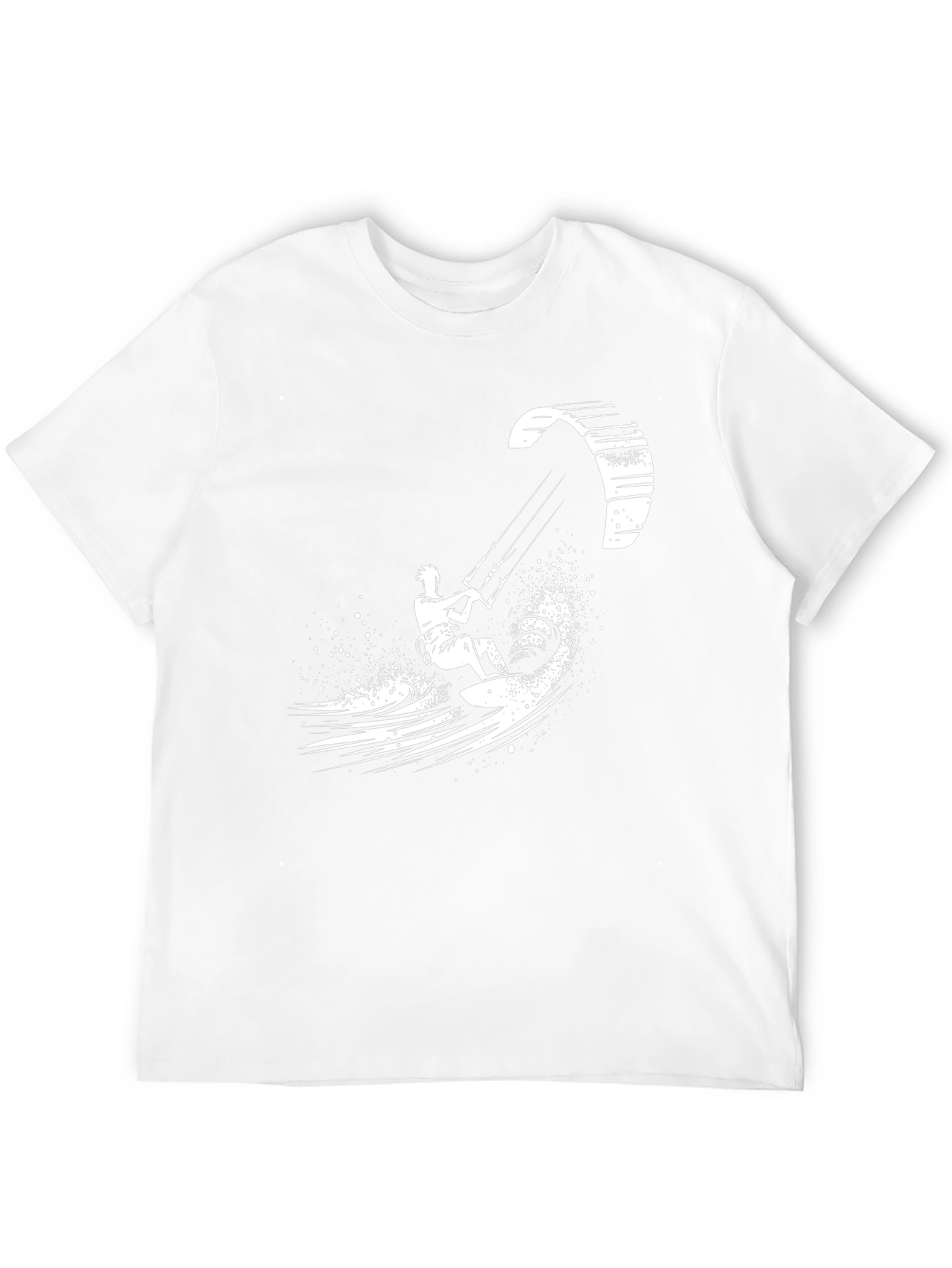 Camiseta Negra Kite Surf Estampada