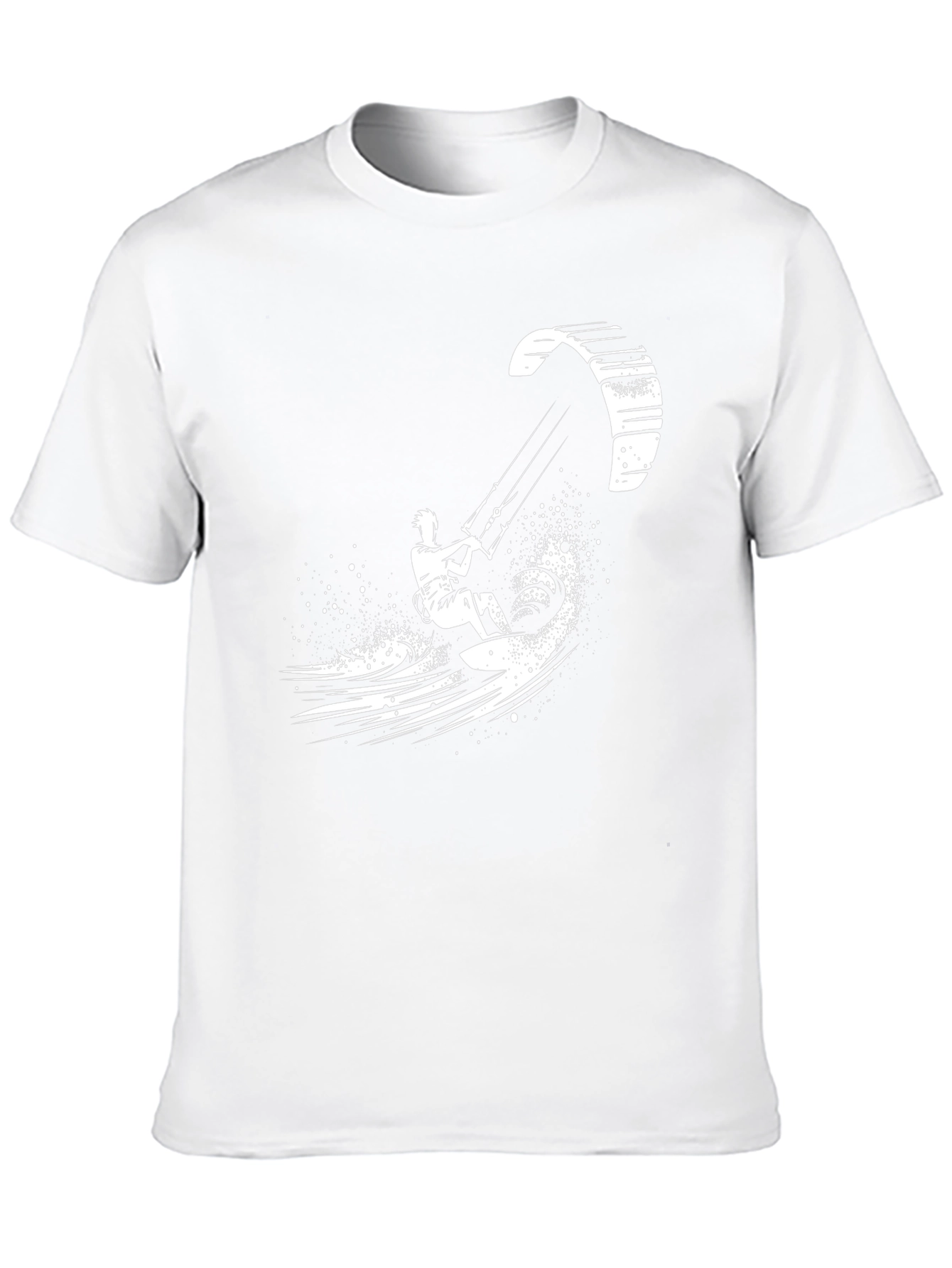Camiseta Negra Kite Surf Estampada