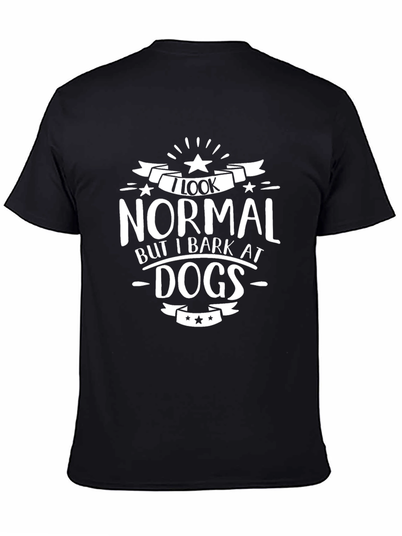 Camiseta Negra Normal Pero Ladro a Perros