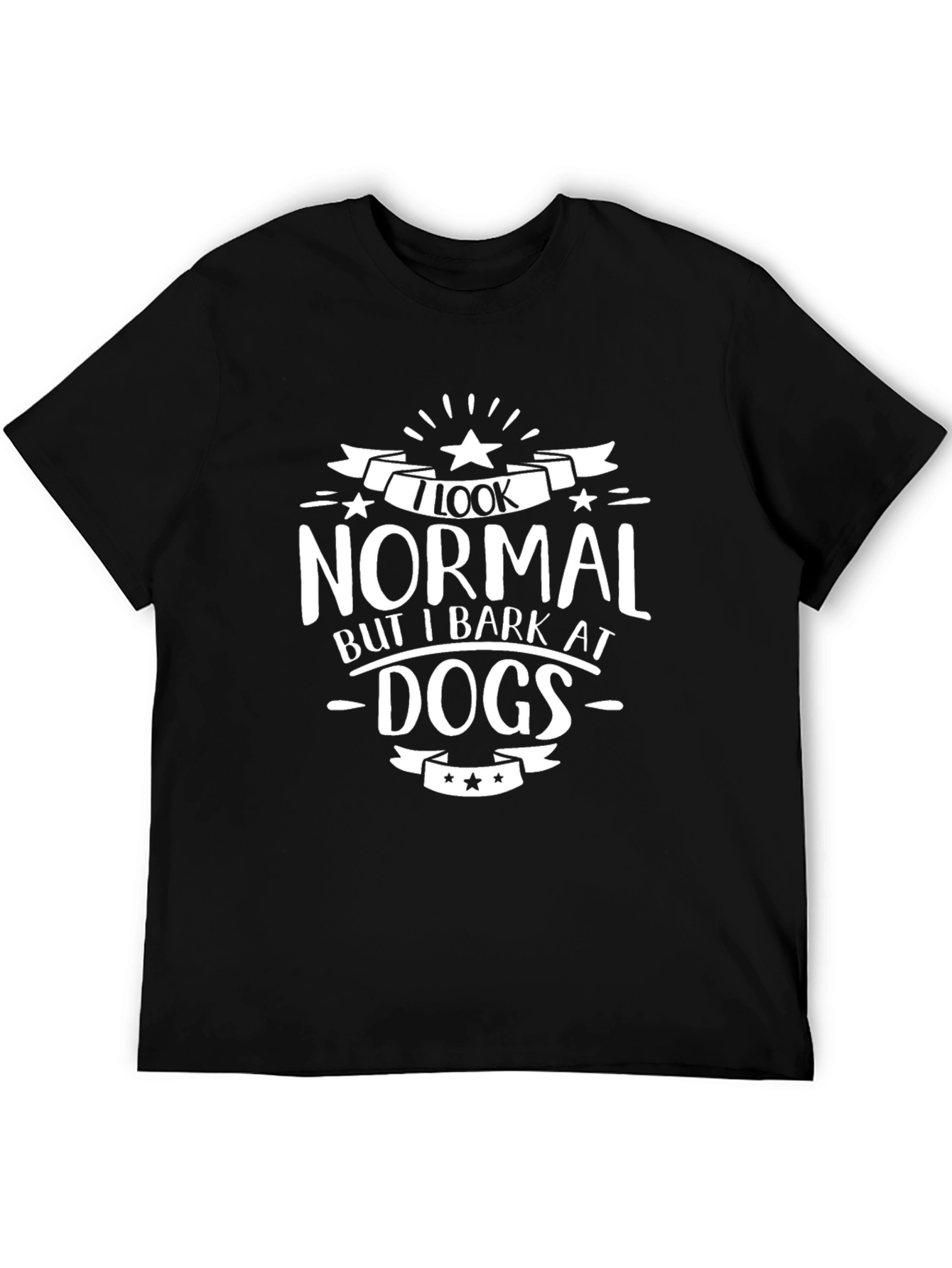 Camiseta Negra Normal Pero Ladro a Perros
