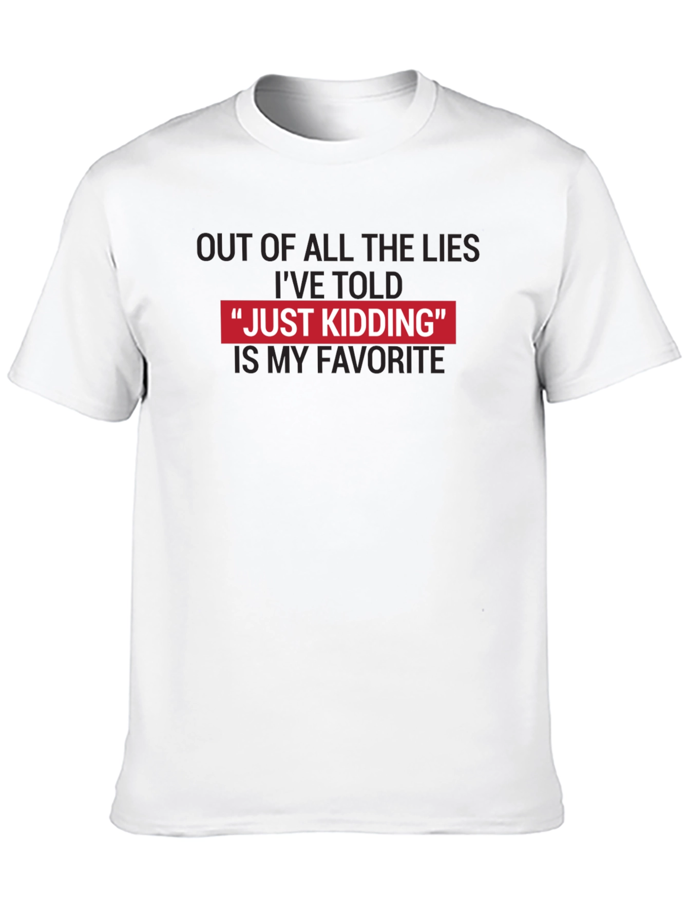 Camiseta Negra - Just Kidding Divertida y Original