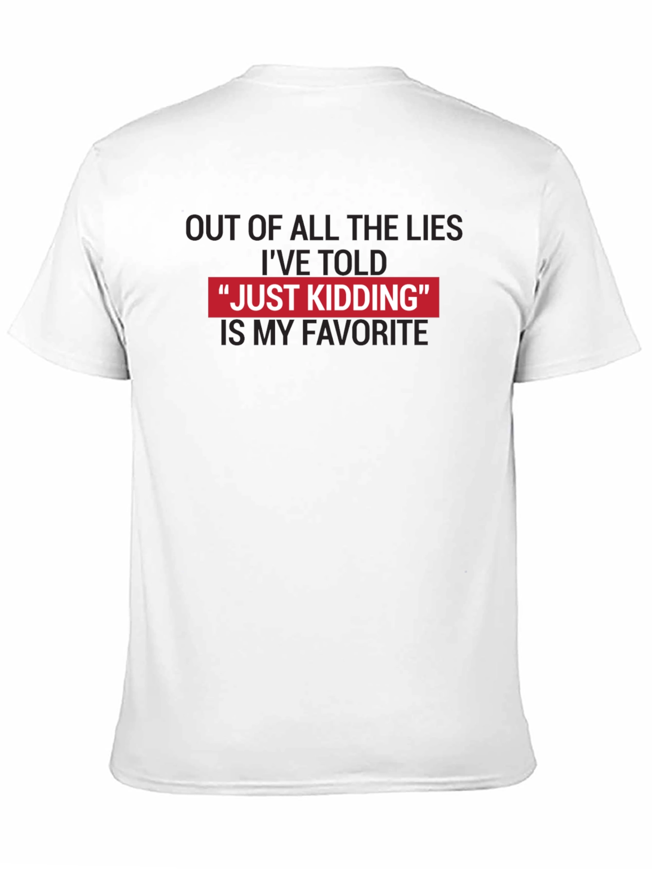 Camiseta Negra - Just Kidding Divertida y Original