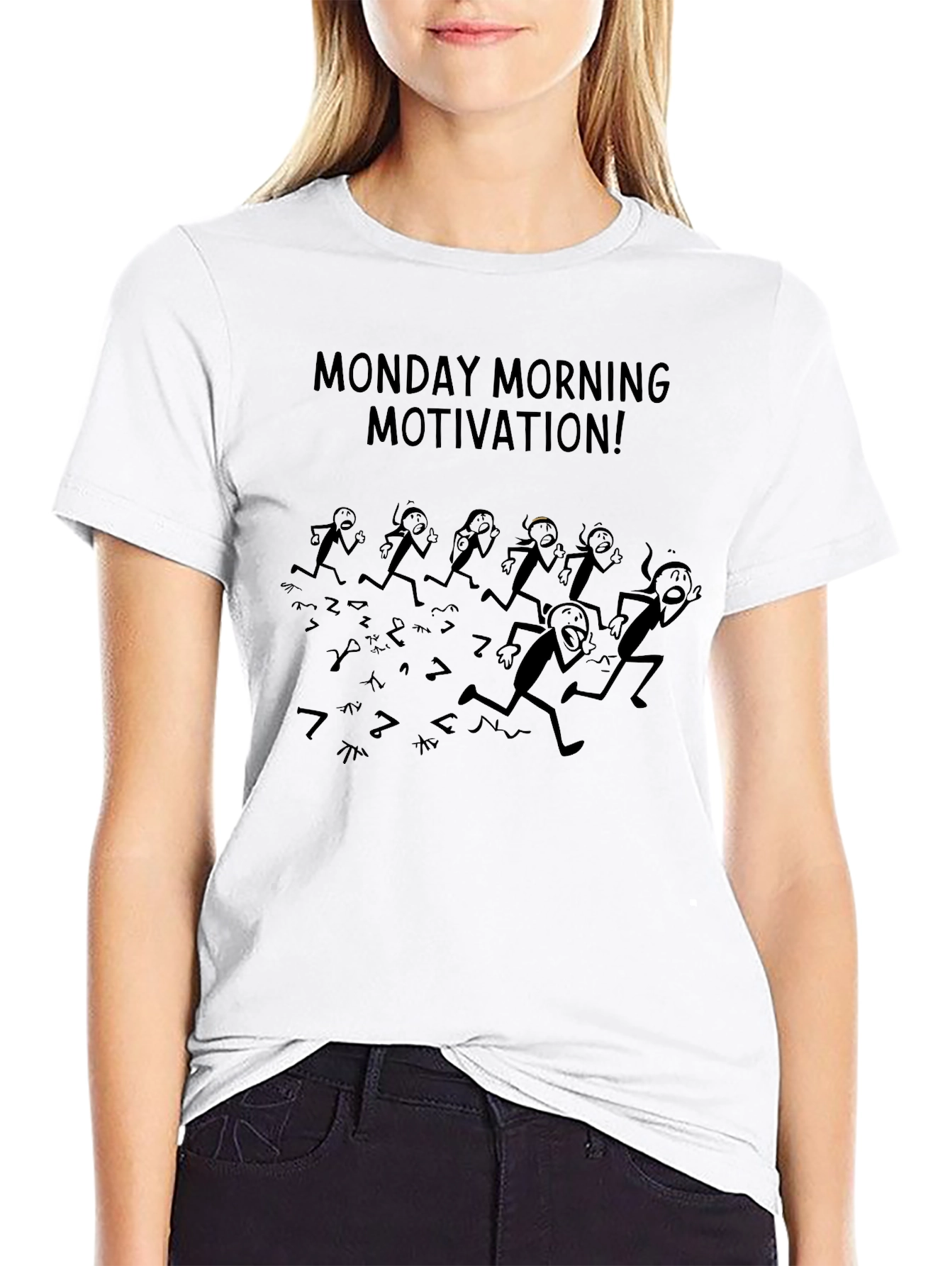 Camiseta Negra Motivación Lunes