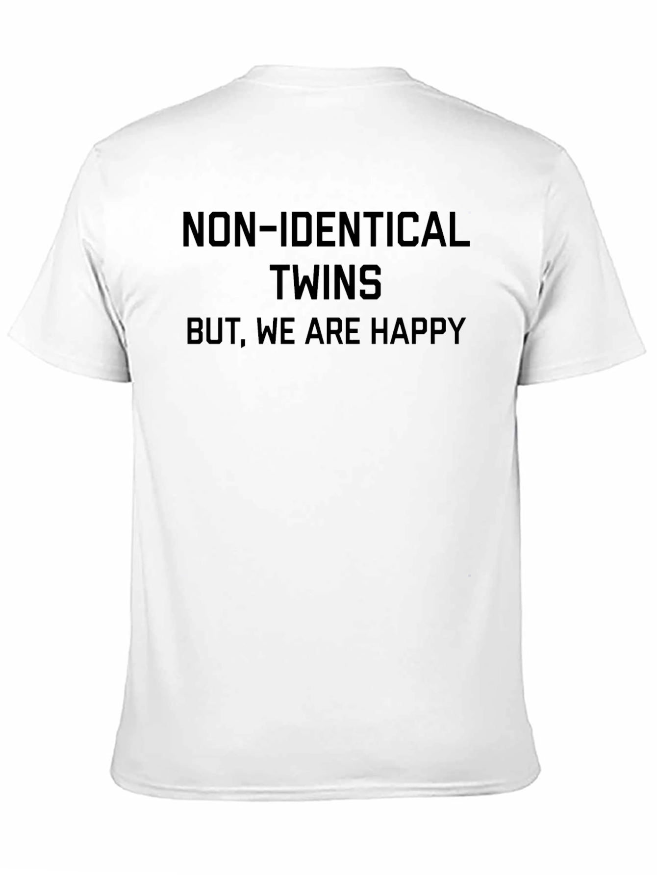 Camiseta Negra: Gemelos No Idénticos - ¡Felices!