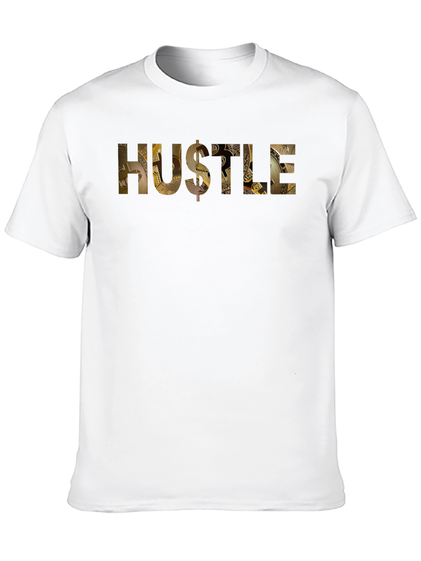 Camiseta Negra Hustle Dorada para Hombre