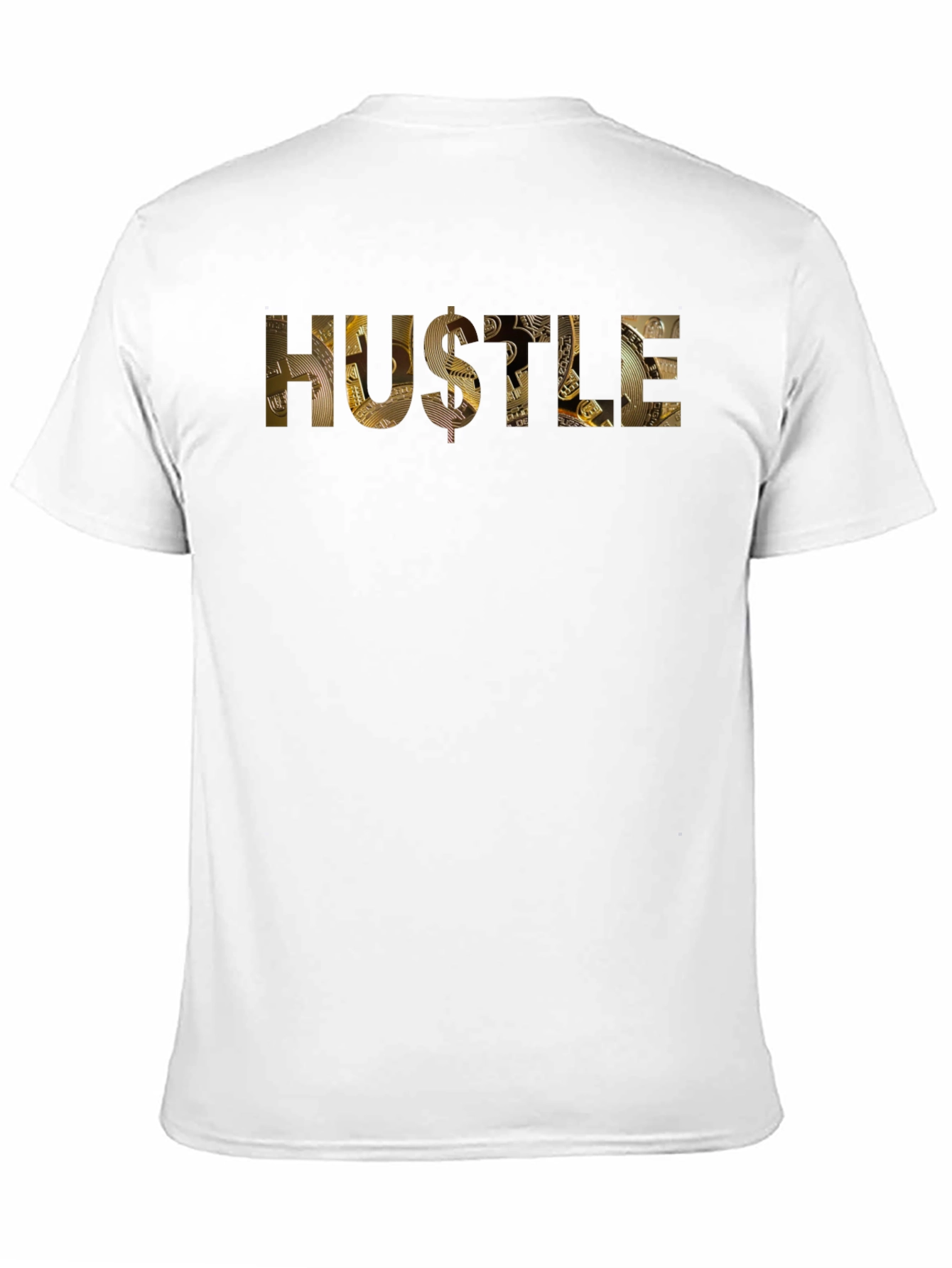 Camiseta Negra Hustle Dorada para Hombre