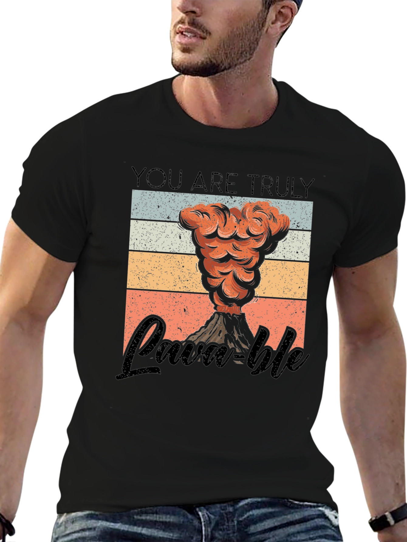 Camiseta Negra Lava-ble Retro