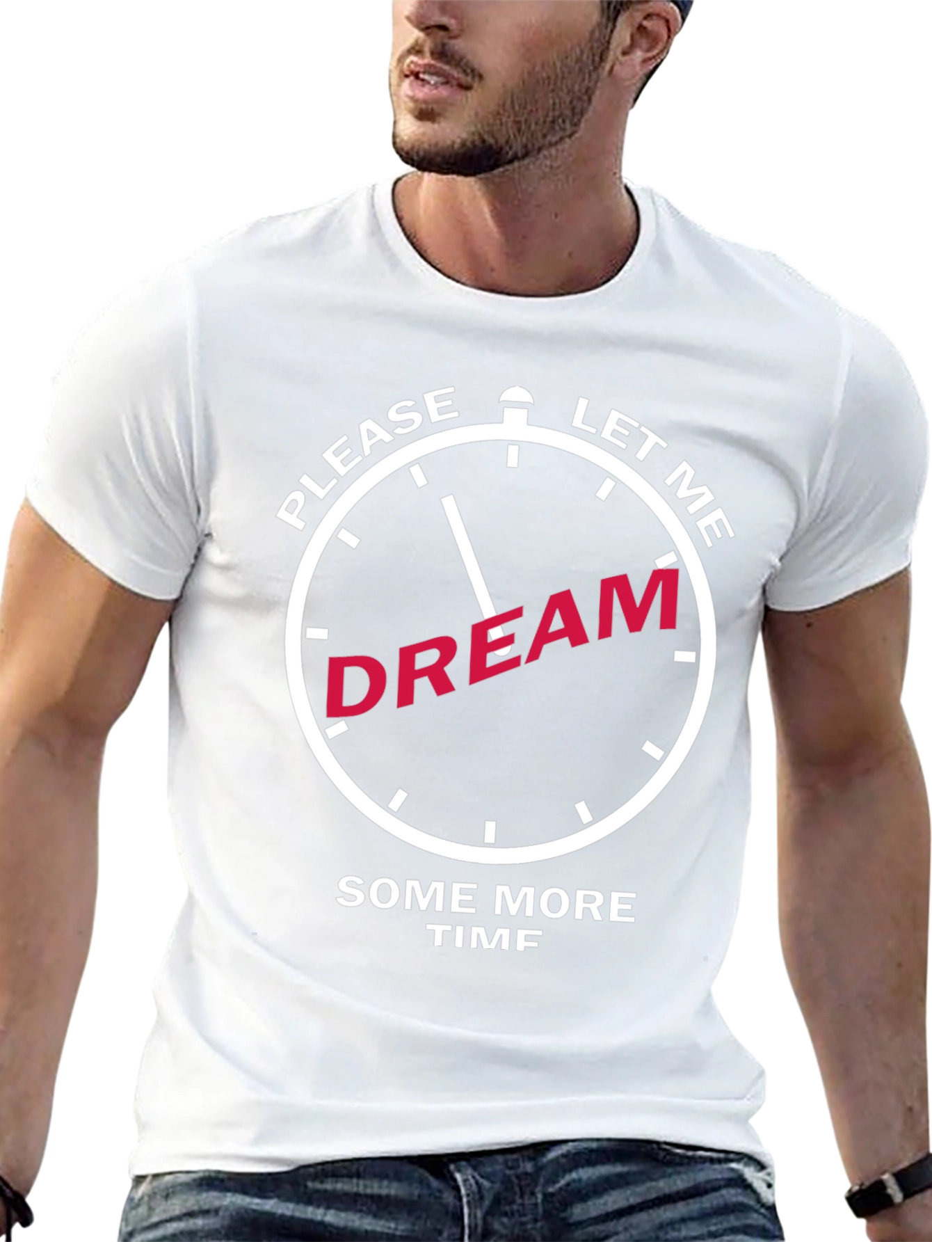 Camiseta Negra con Diseño de Reloj Déjame Soñar