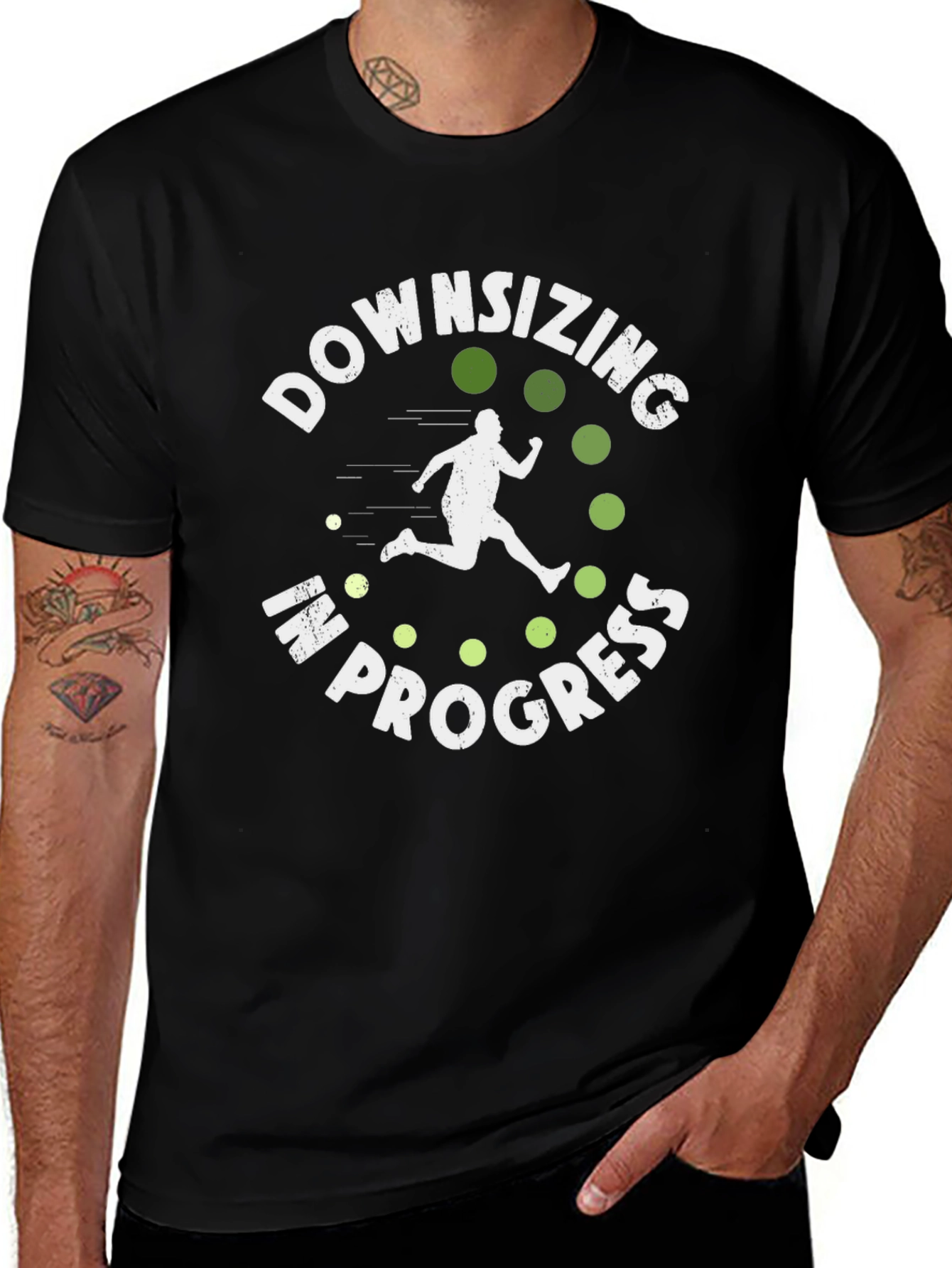 Camiseta Negra: Adelgazando en Proceso