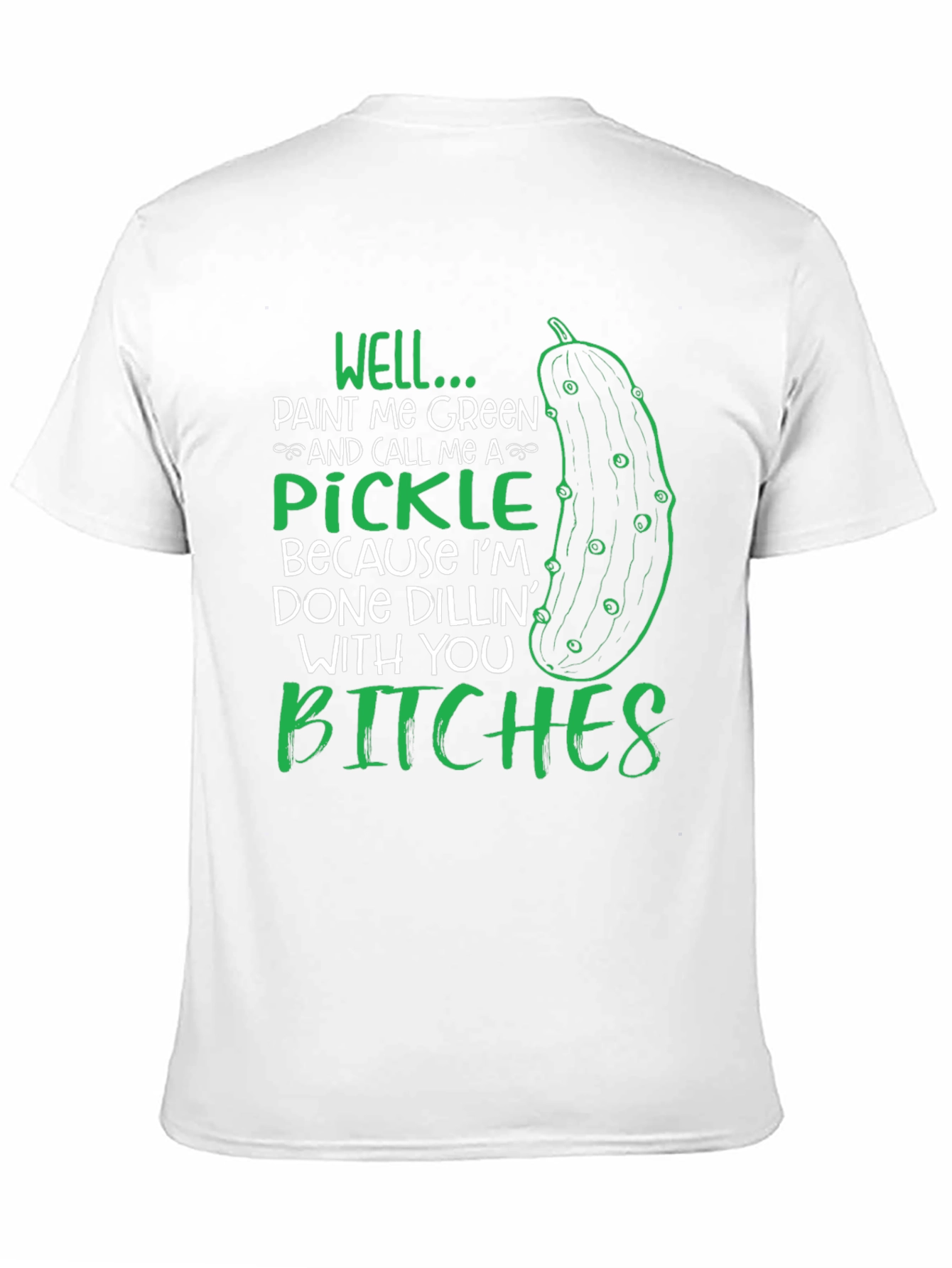 Camiseta Negra con Diseño de Pepinillo Done Dillin