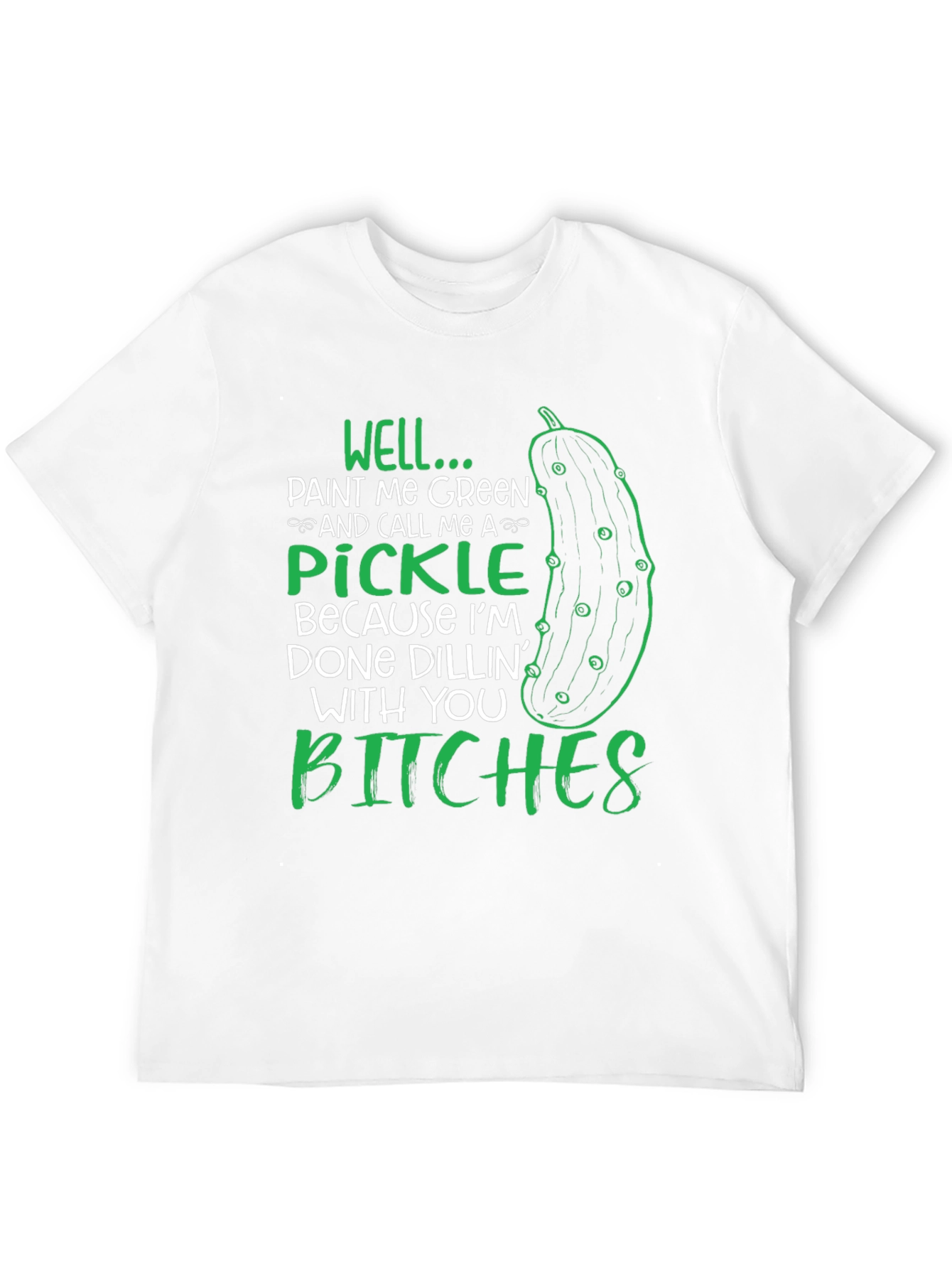 Camiseta Negra con Diseño de Pepinillo Done Dillin