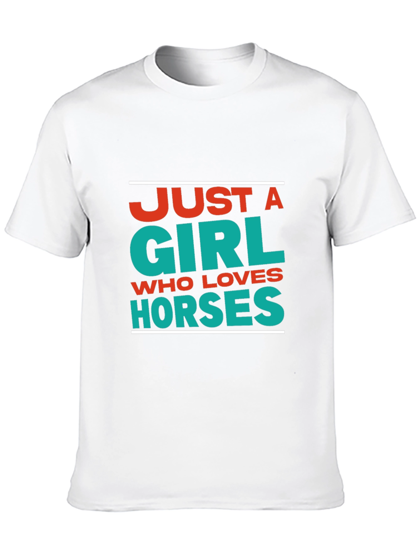 Camiseta Negra Just a Girl Who Loves Horses