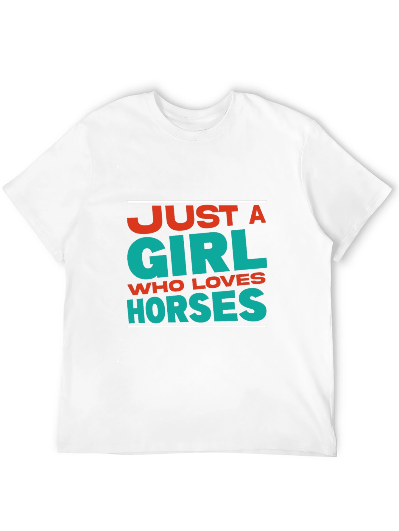 Camiseta Negra Just a Girl Who Loves Horses
