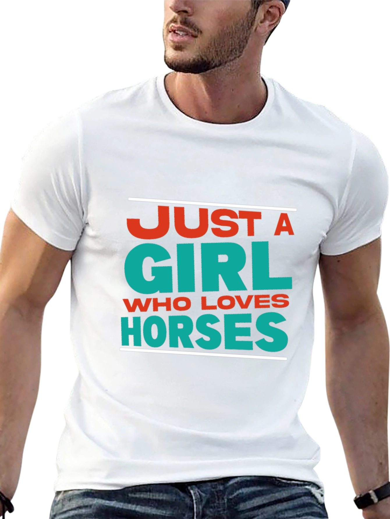 Camiseta Negra Just a Girl Who Loves Horses