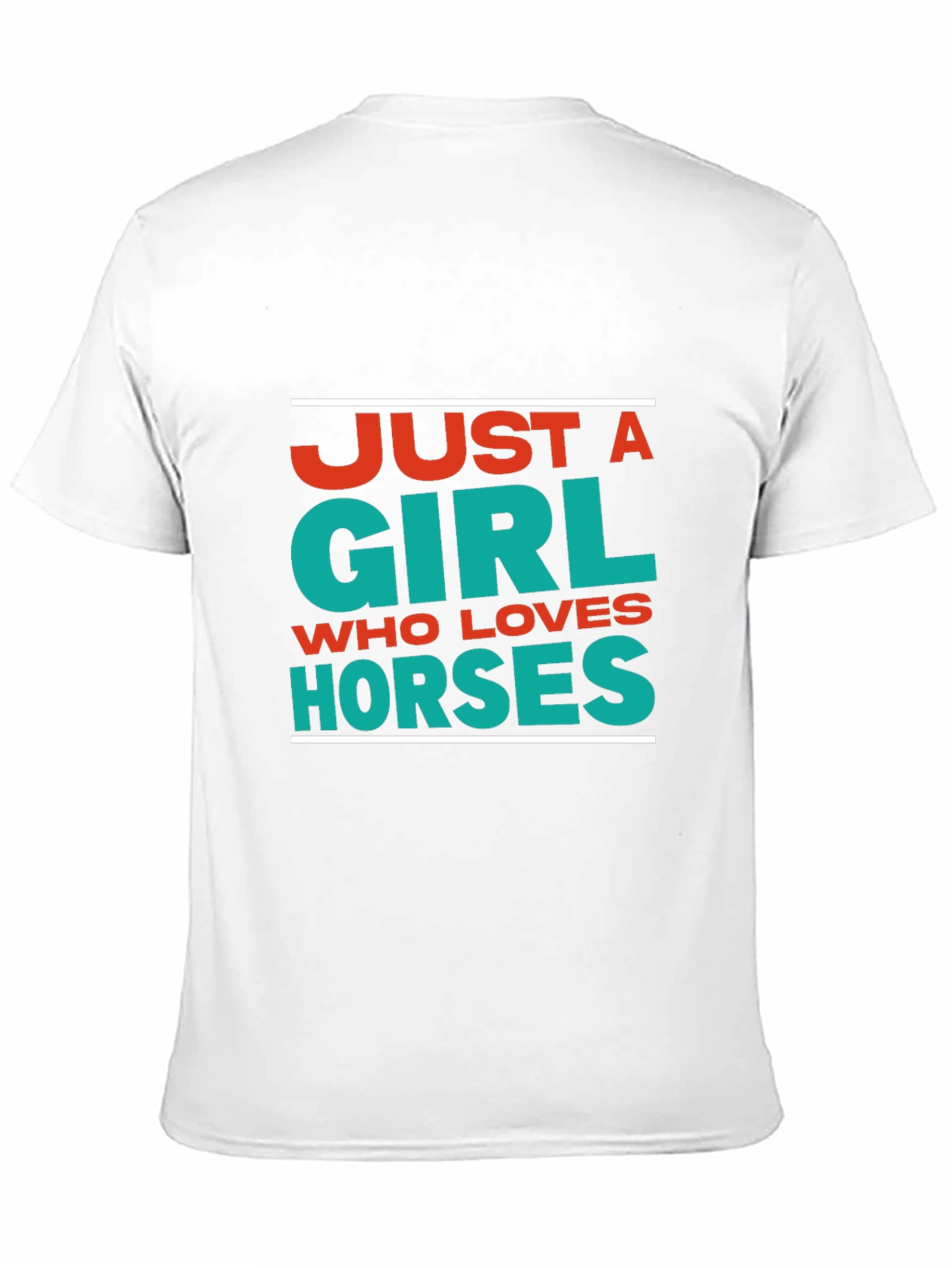 Camiseta Negra Just a Girl Who Loves Horses
