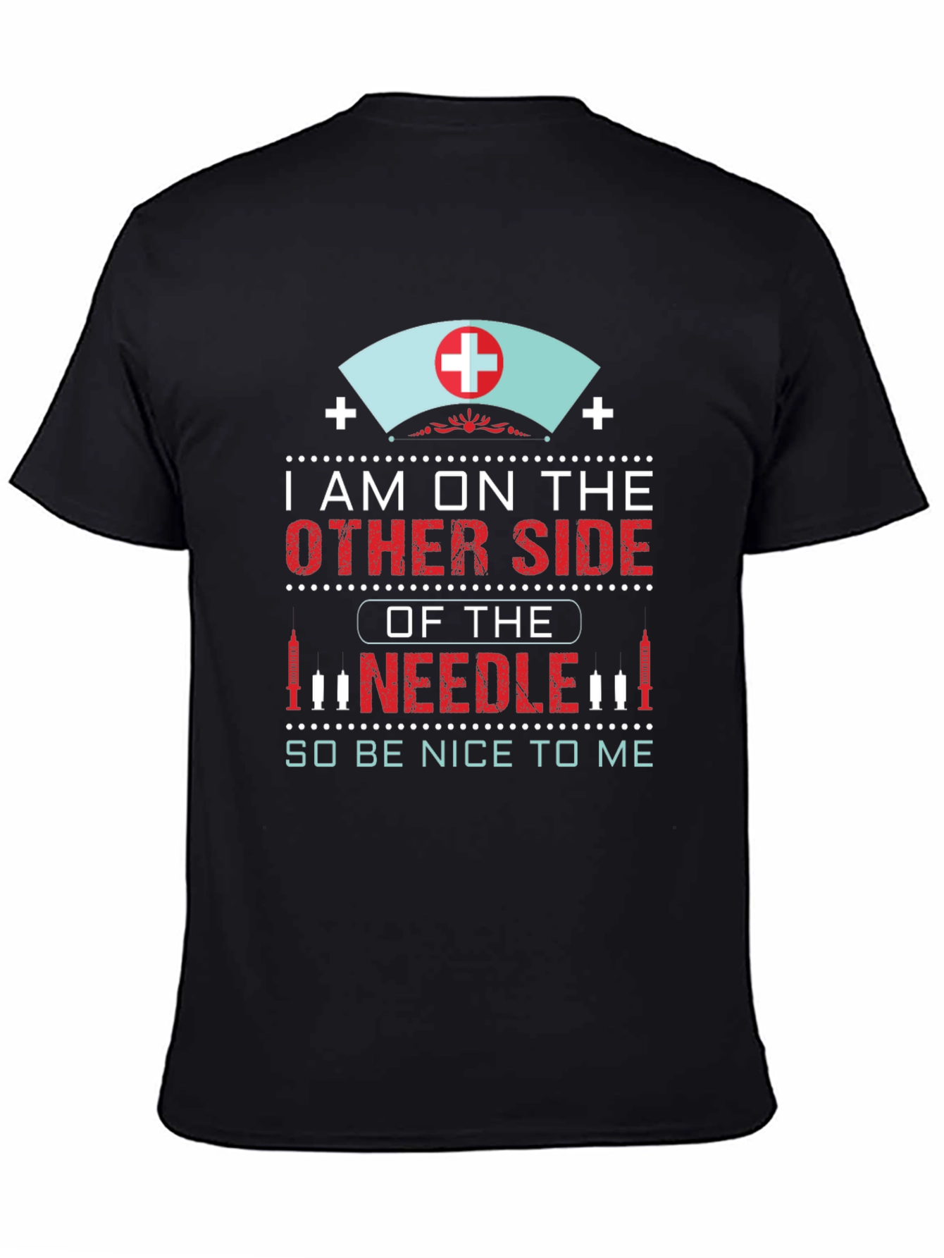 Camiseta Negra: Soy la enfermera ¡sé amable!