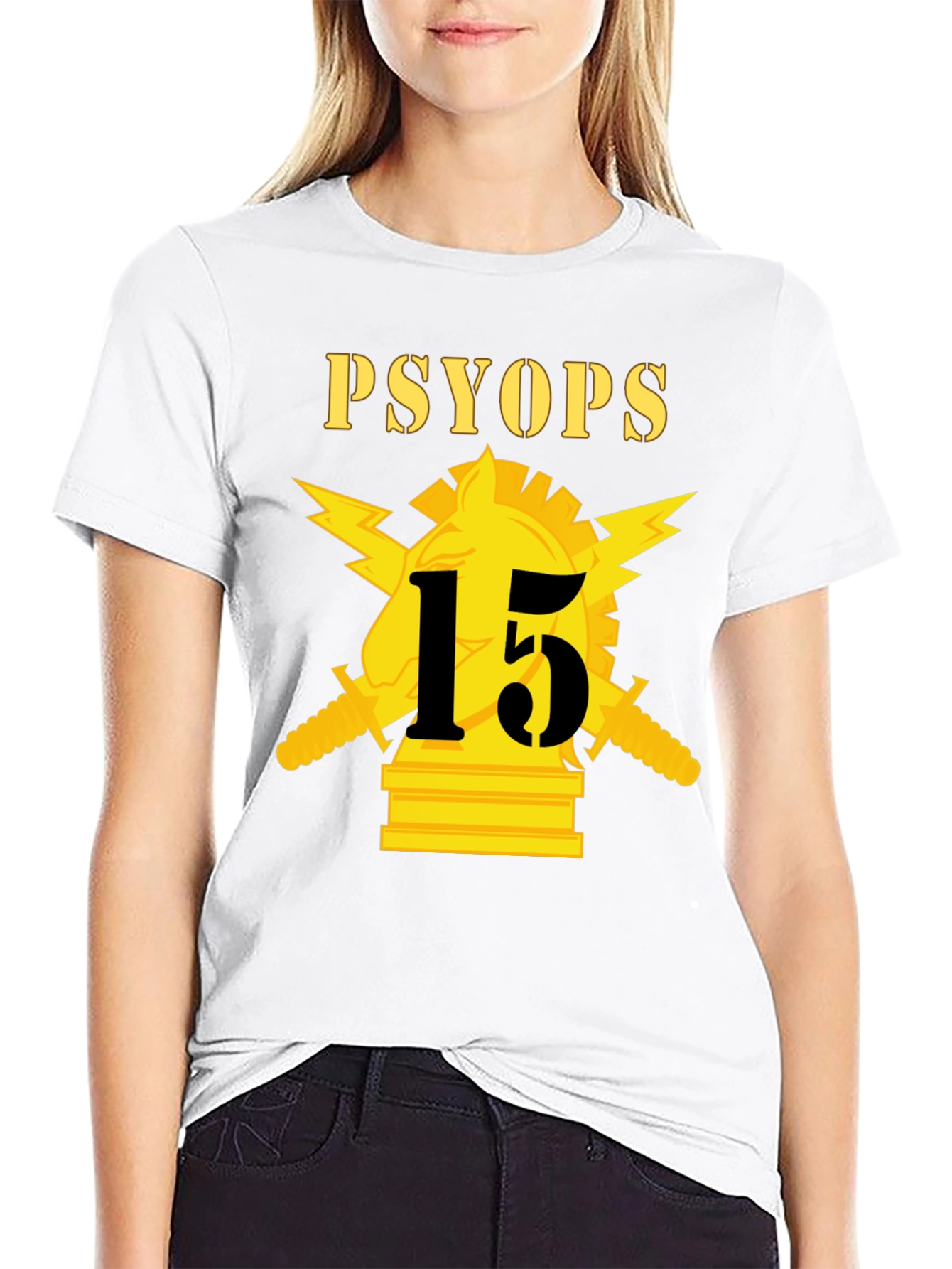 Camiseta PSYOP con diseño militar táctico