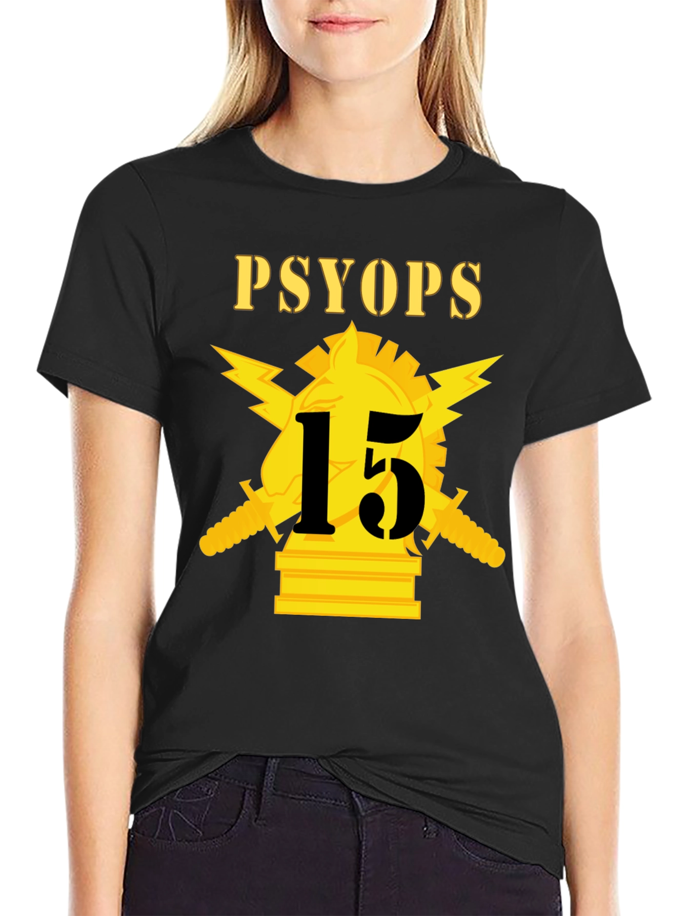 Camiseta PSYOP con diseño militar táctico