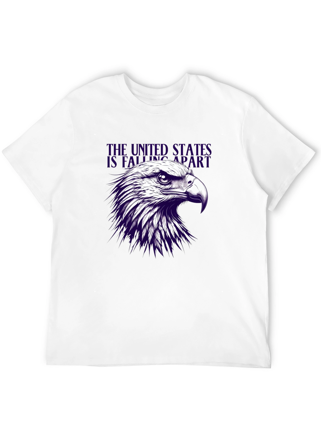 Camiseta Negra con Diseño de Águila Estadounidense