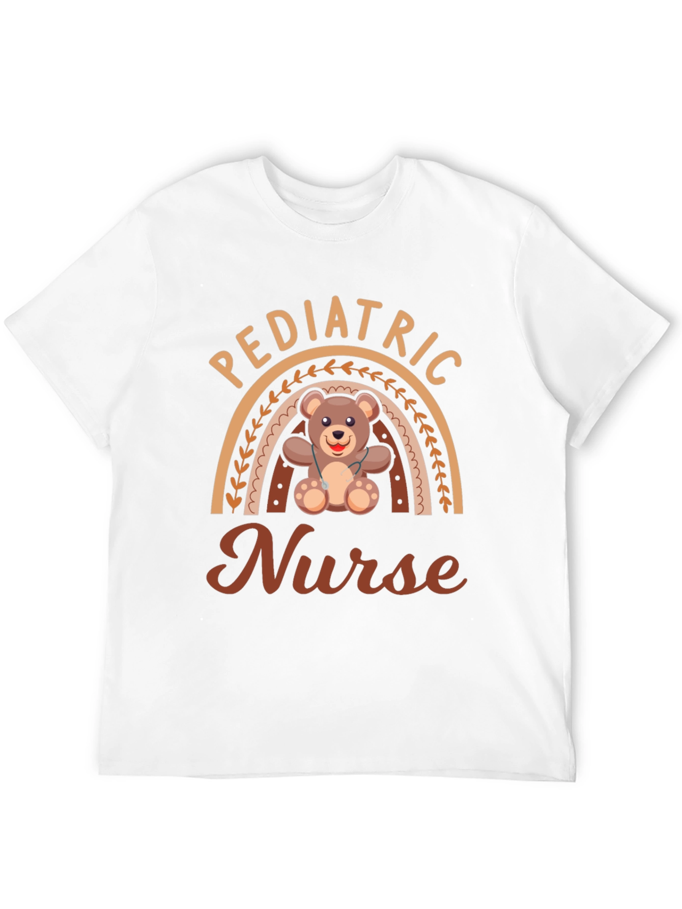 Camiseta enfermera pediátrica con diseño de osito
