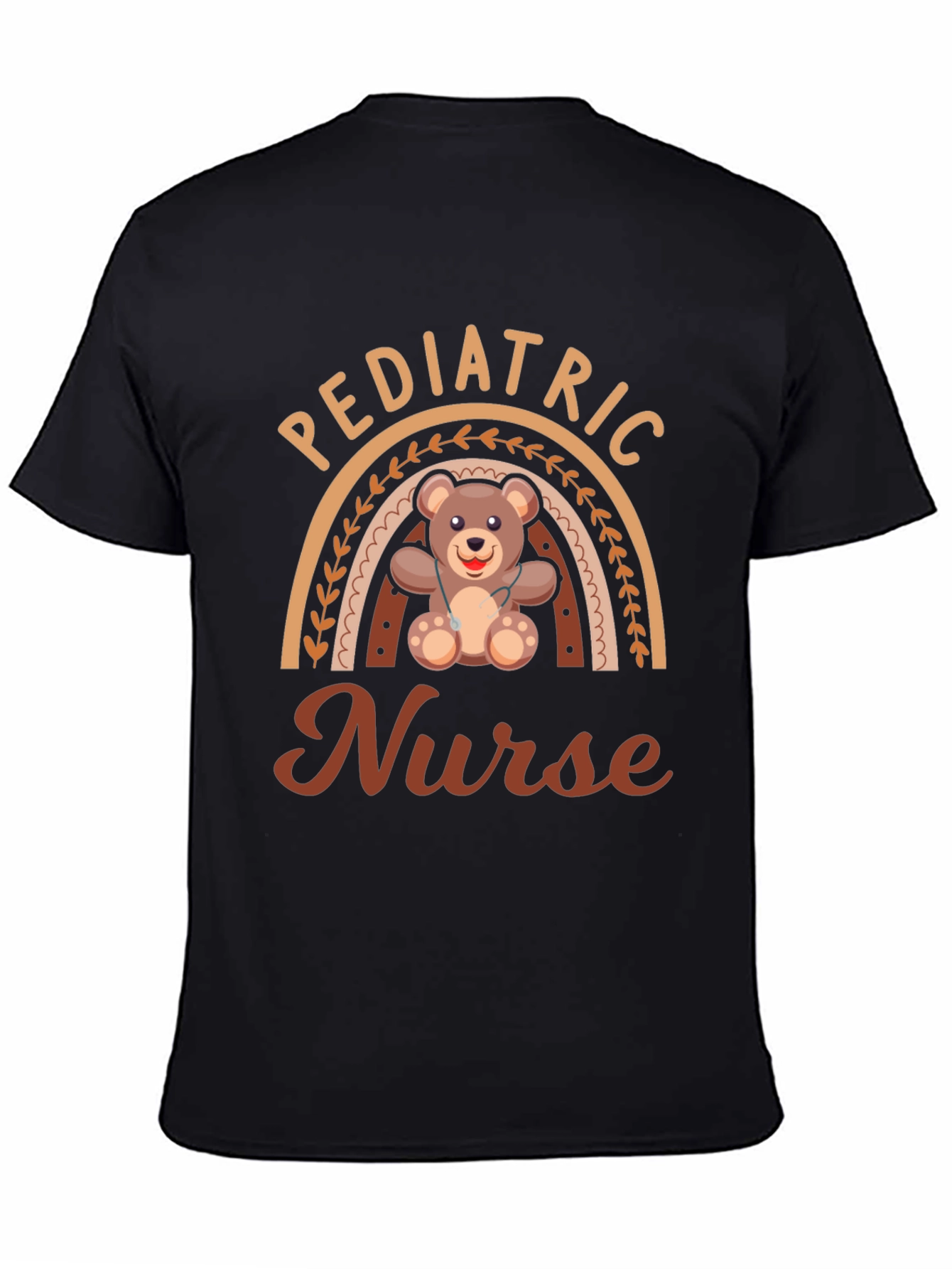 Camiseta enfermera pediátrica con diseño de osito