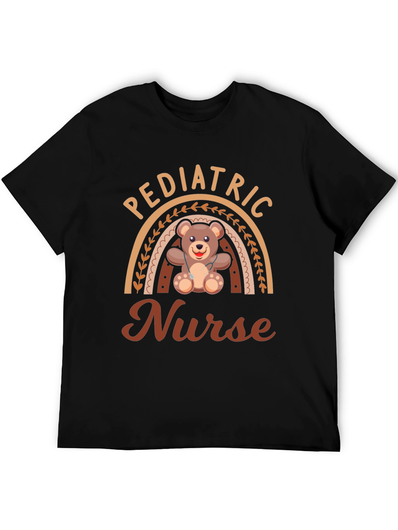 Camiseta enfermera pediátrica con diseño de osito