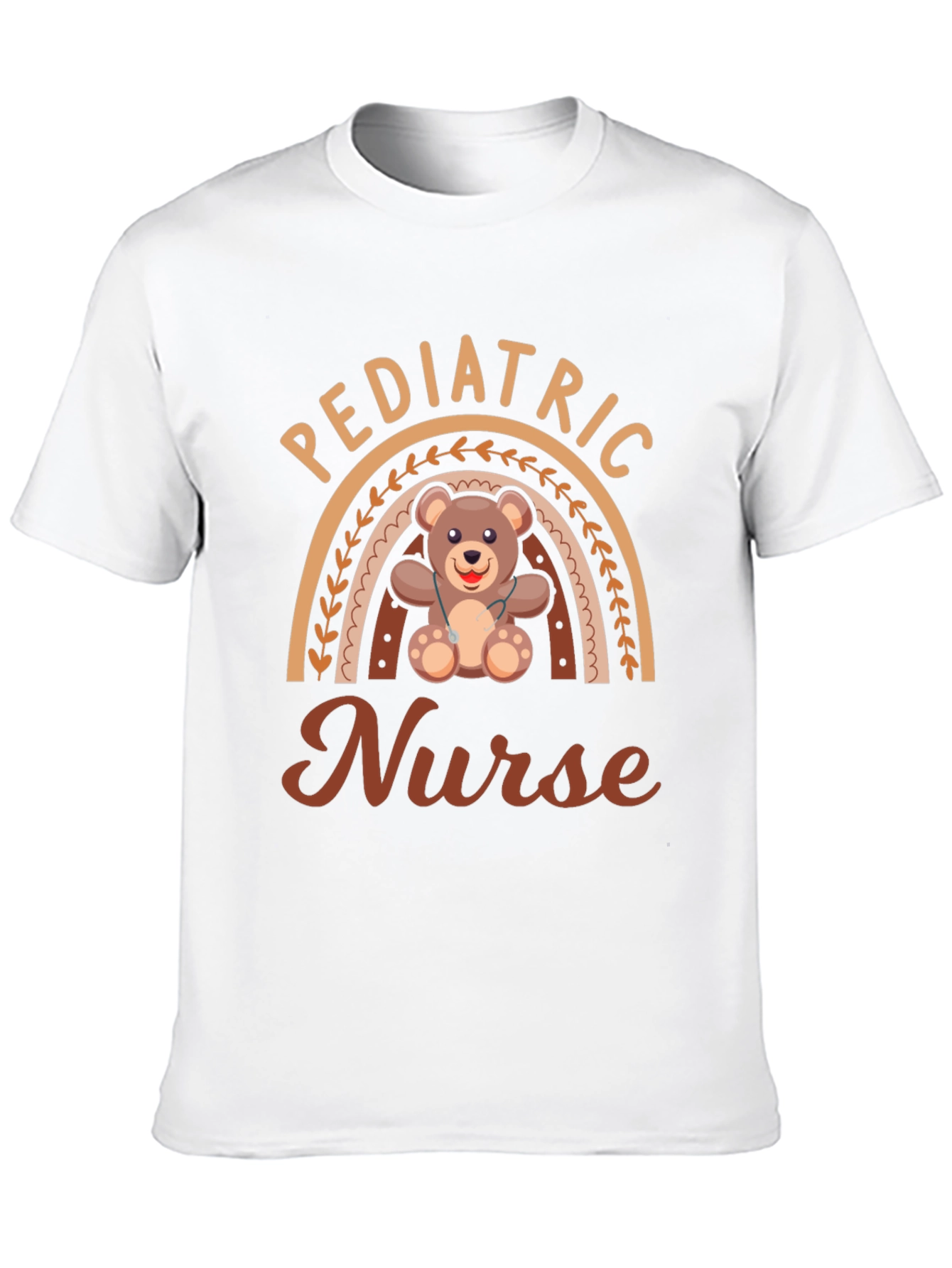 Camiseta enfermera pediátrica con diseño de osito