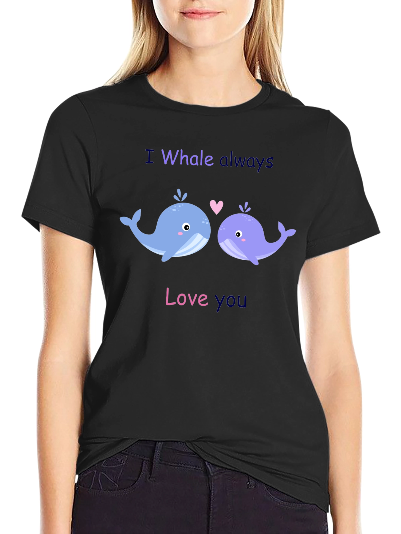 Camiseta Negra I Whale Always Love You